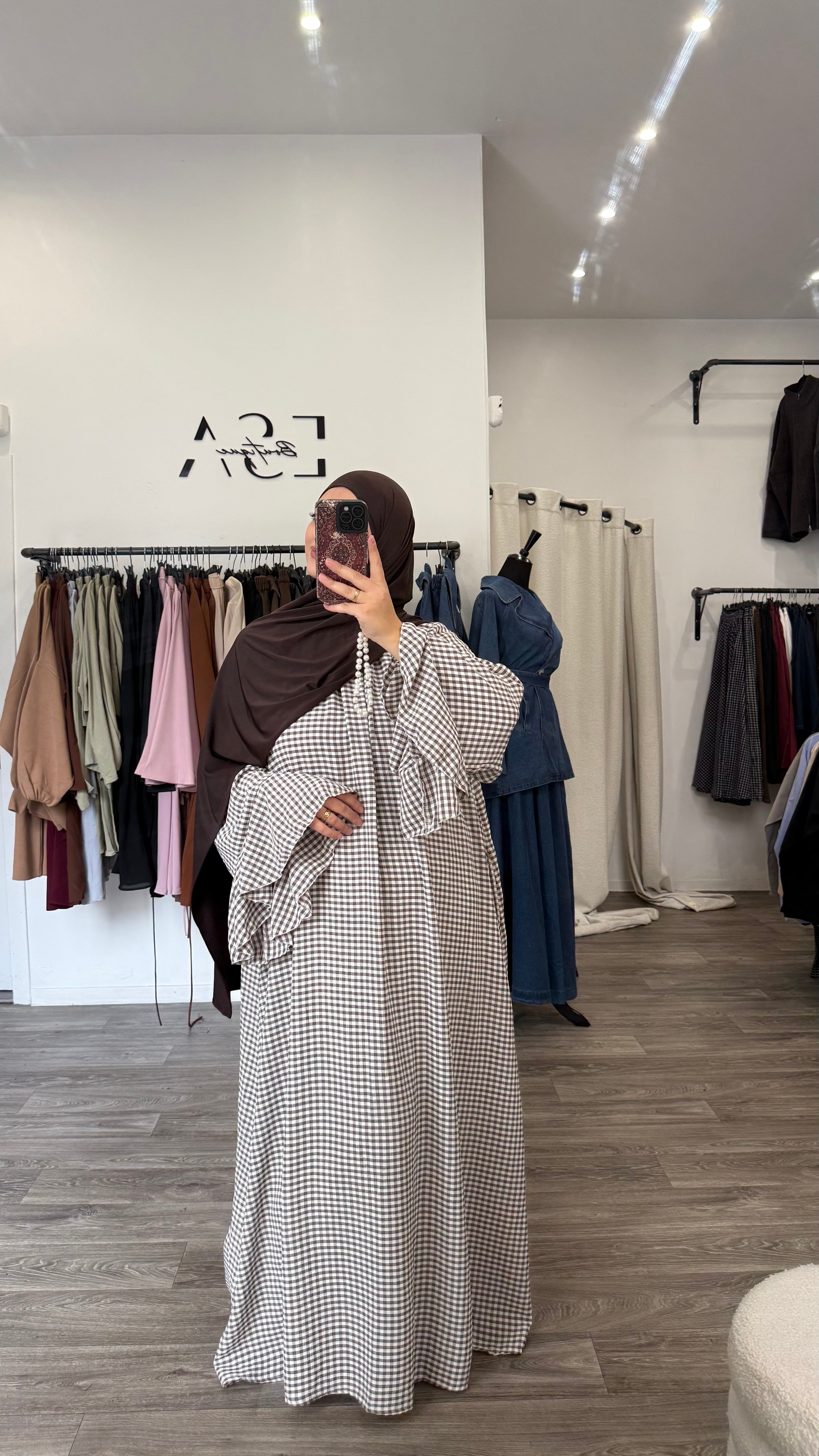 Abaya Vichy Élégante