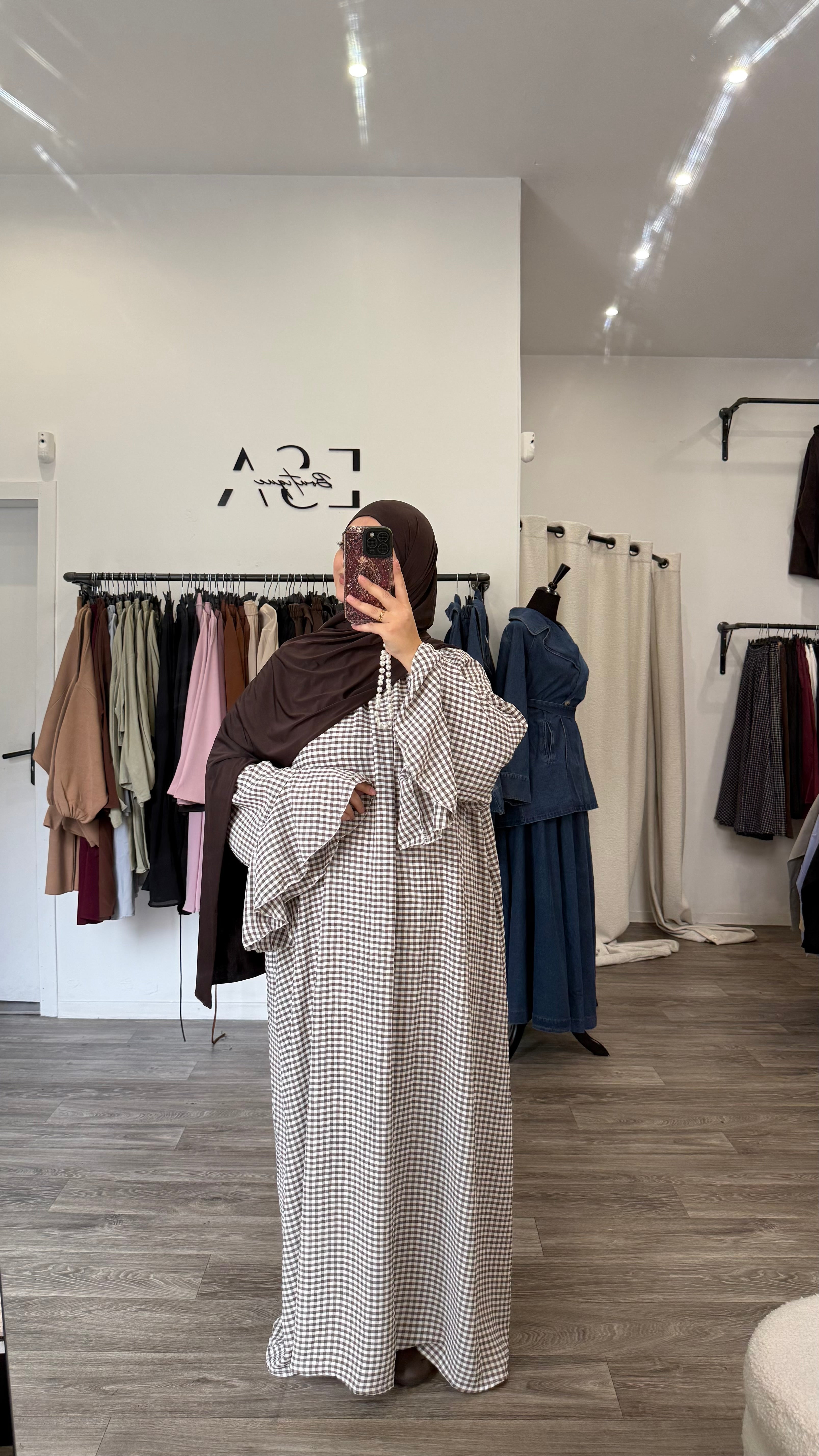 Abaya Vichy Élégante