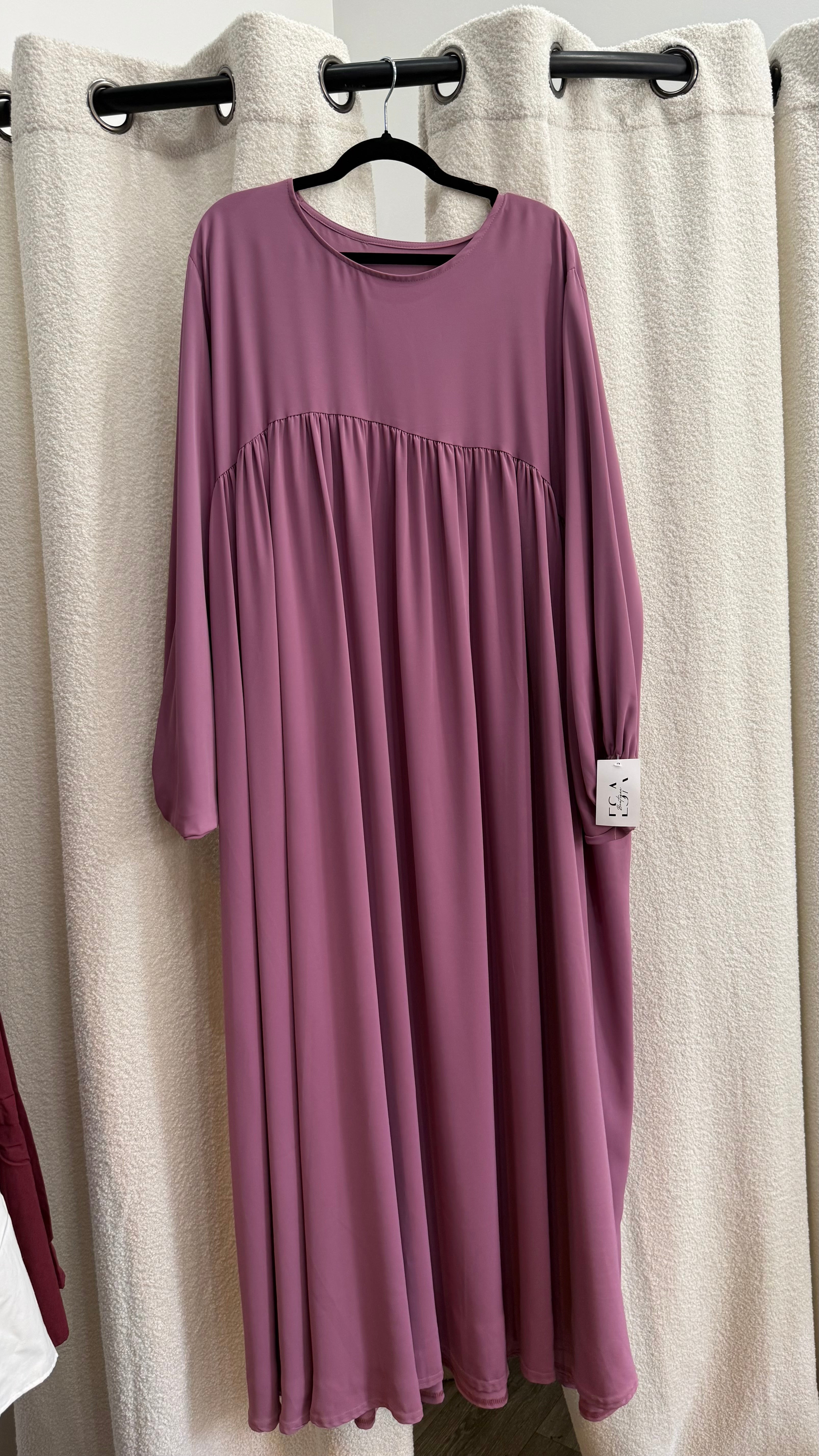 Puffed Sleeve Pleated Abaya