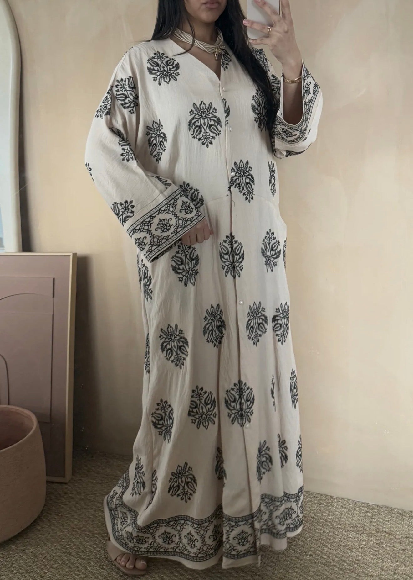 Loose Embroidered Abaya