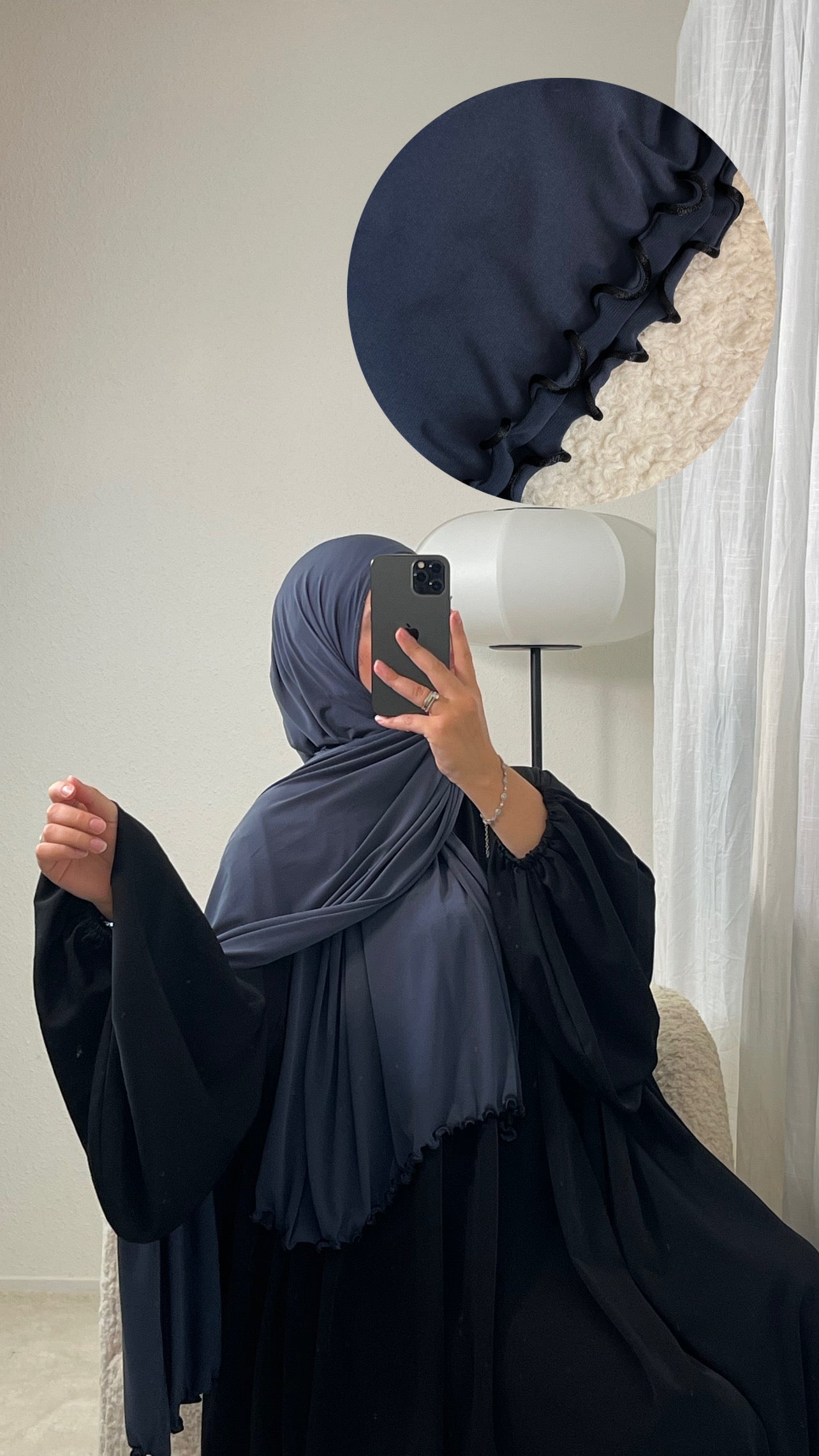 Hijab Jersey Premium Trimmed