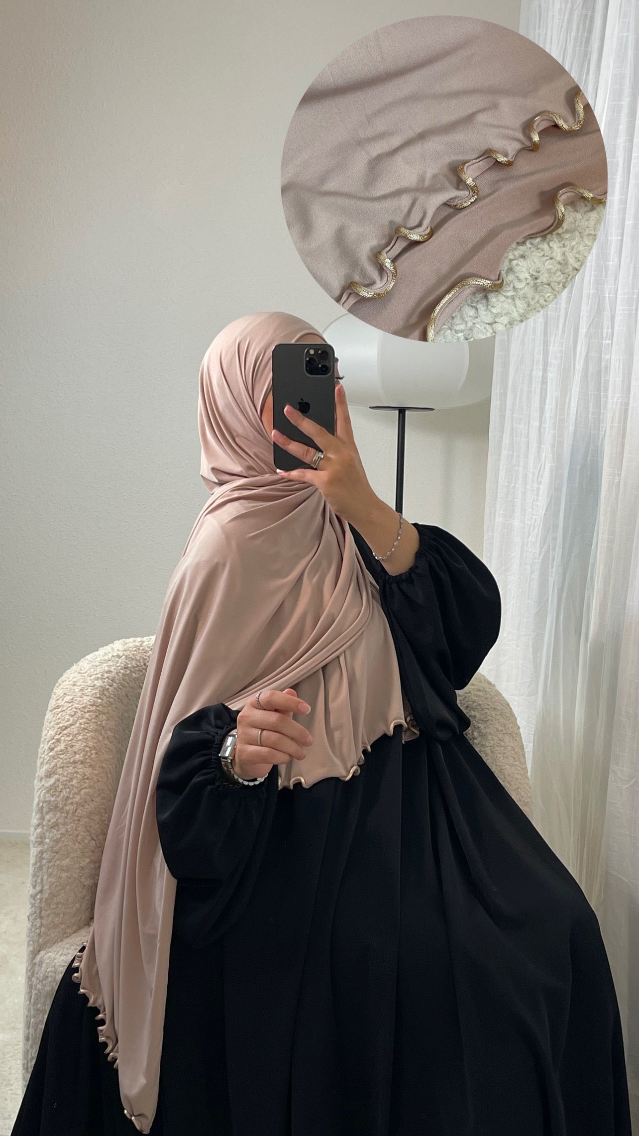 Hijab Jersey Premium Trimmed