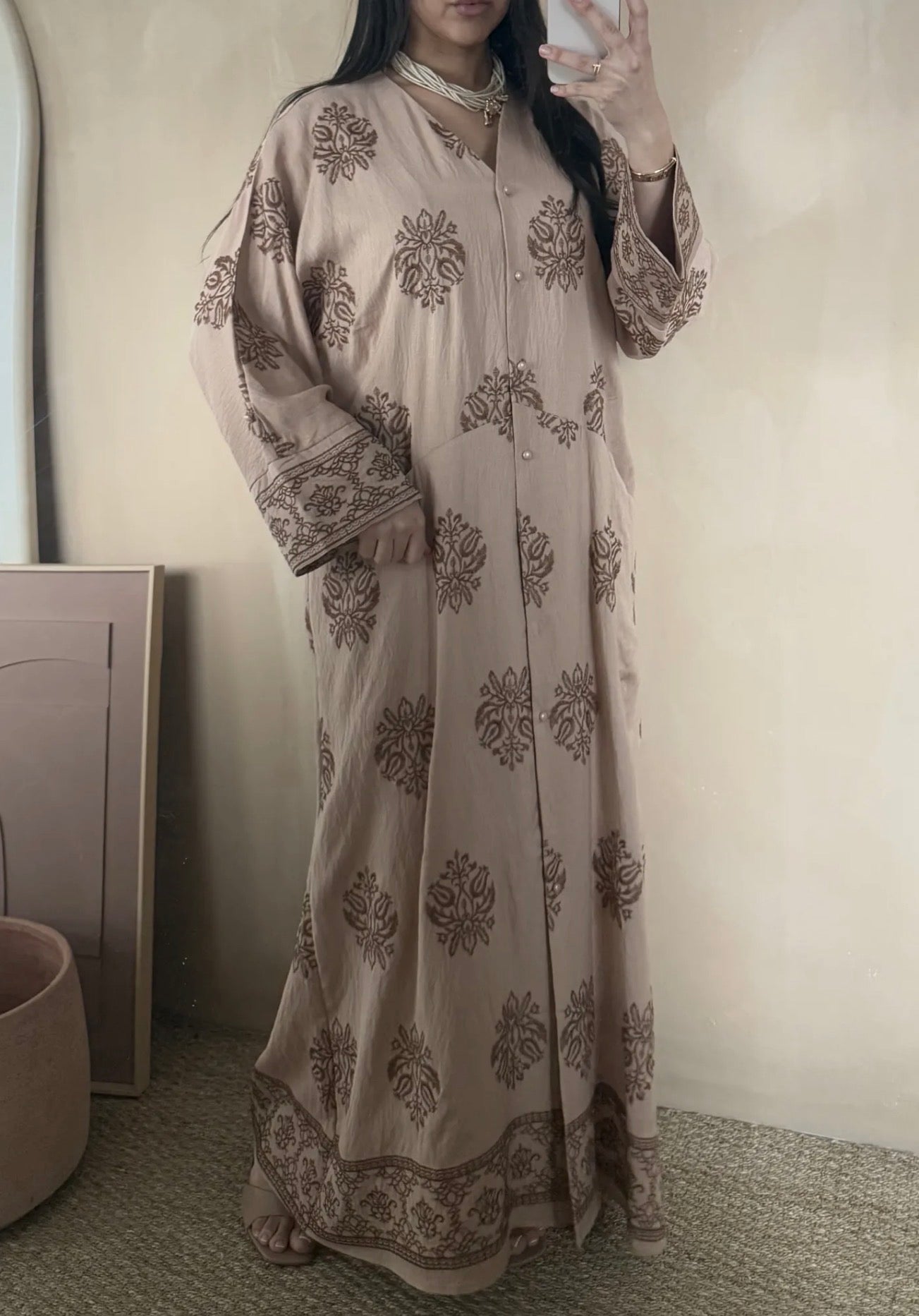 Abaya Brodée Ample