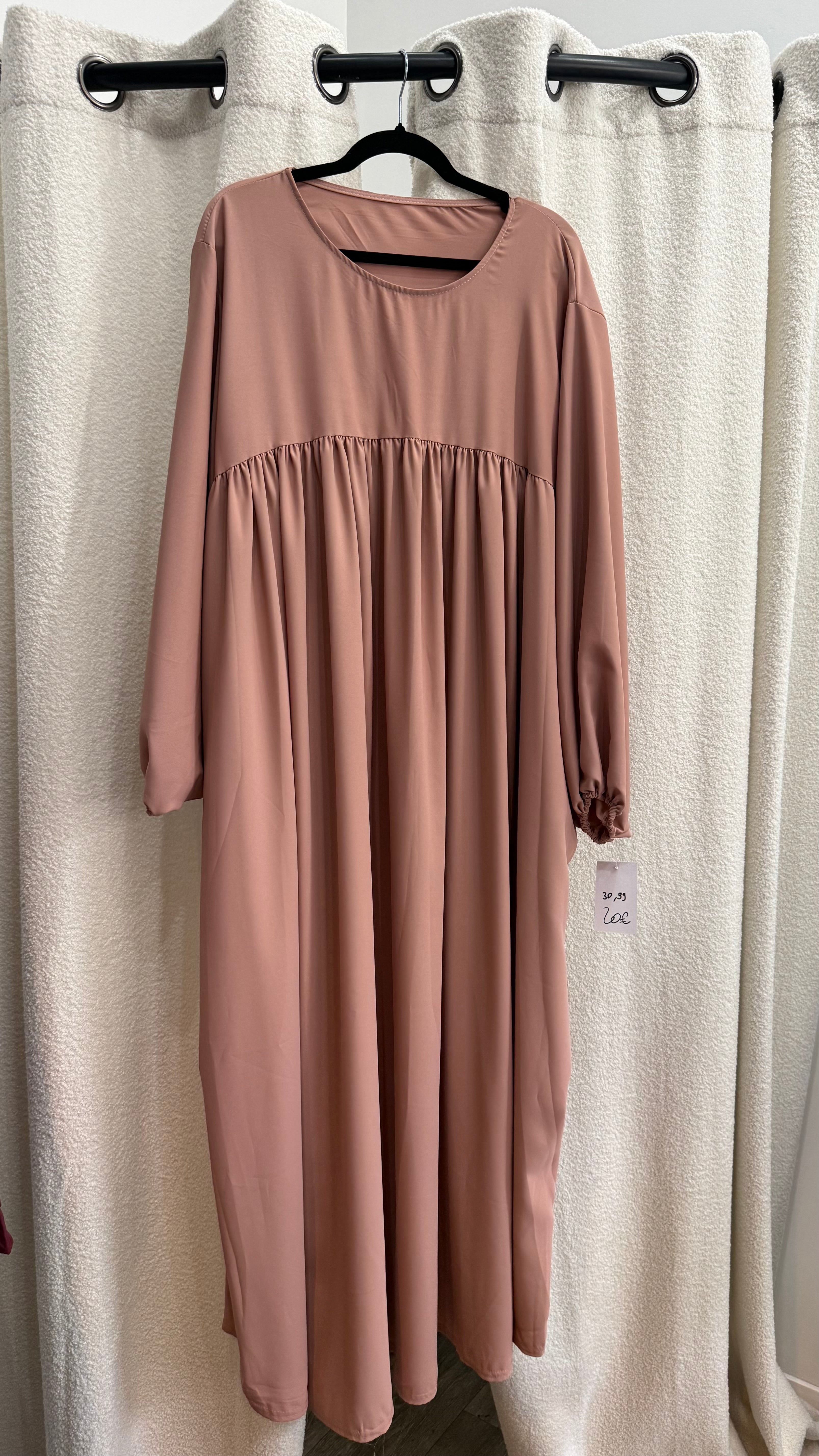 Puffed Sleeve Pleated Abaya