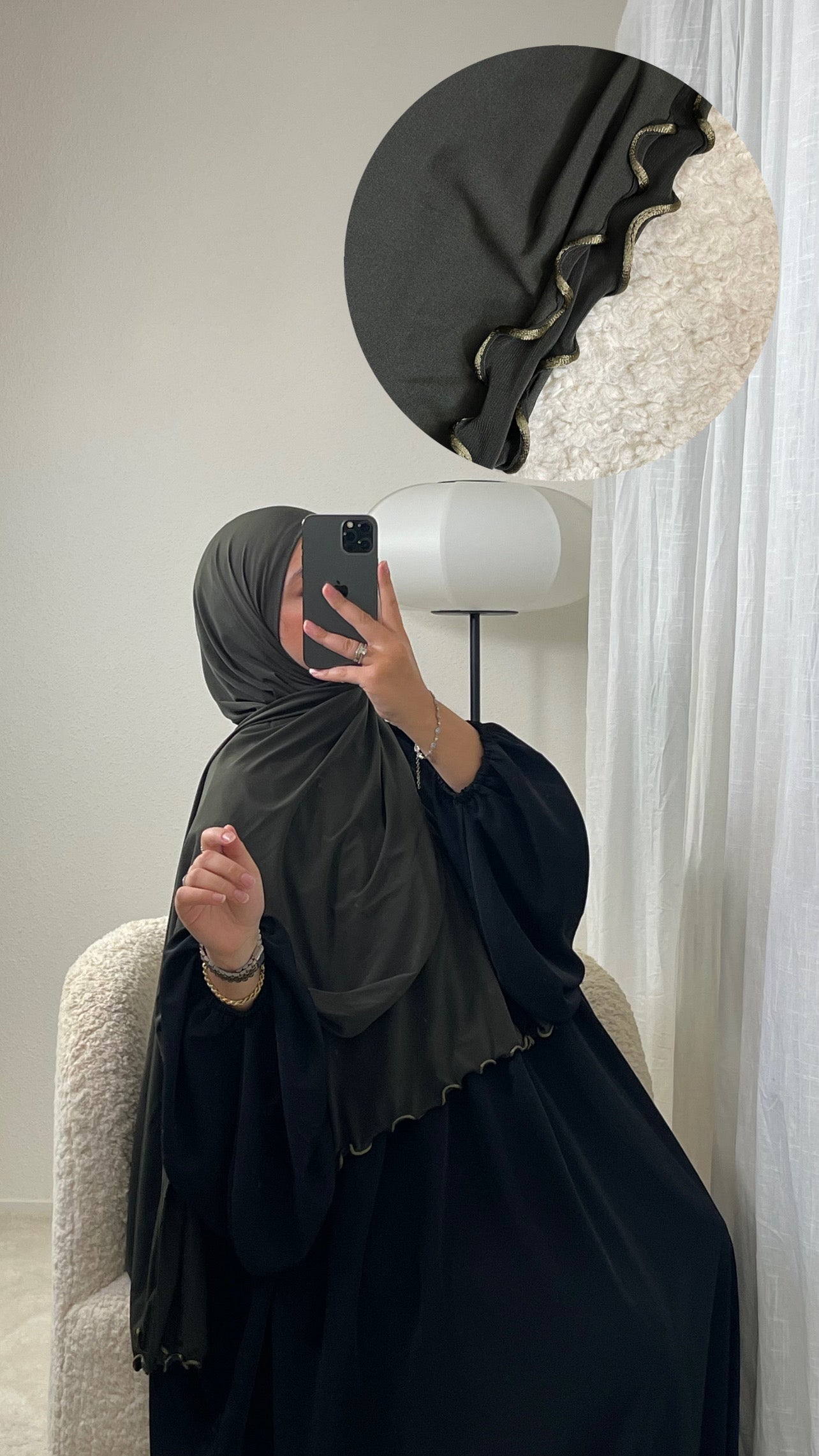 Hijab Jersey Premium Trimmed