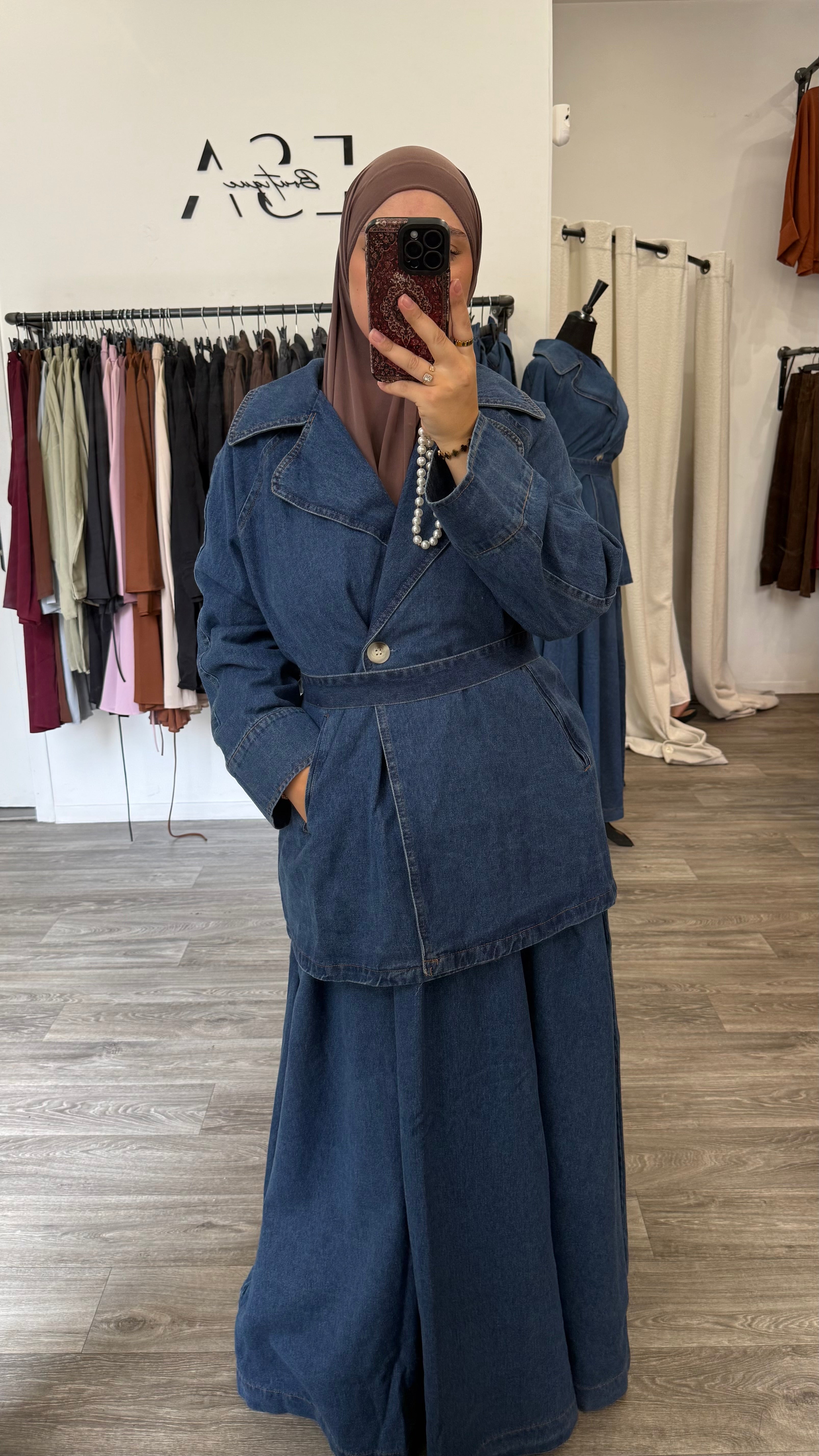 Ensemble jeans jupe