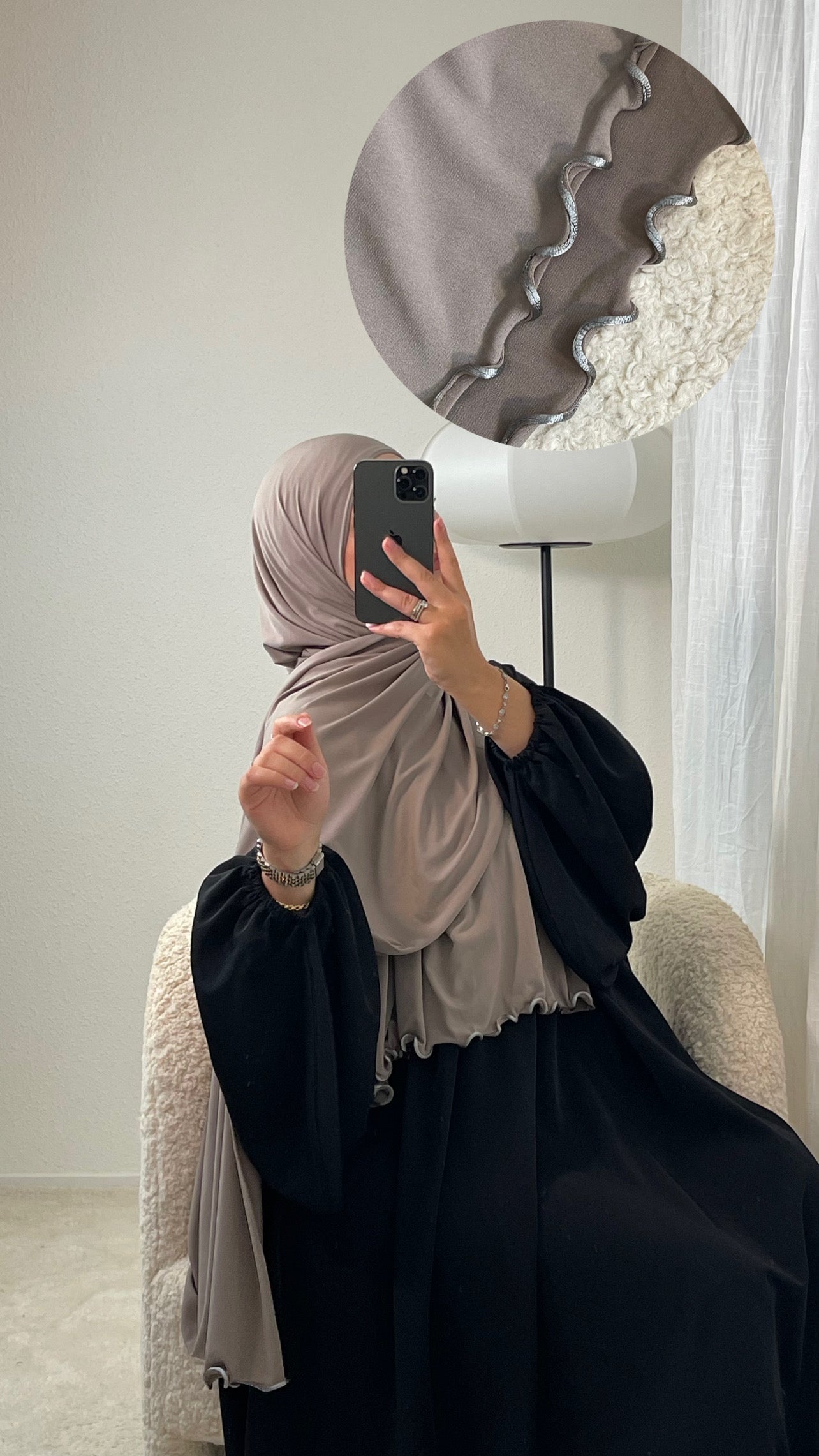 Hijab Jersey Premium Trimmed