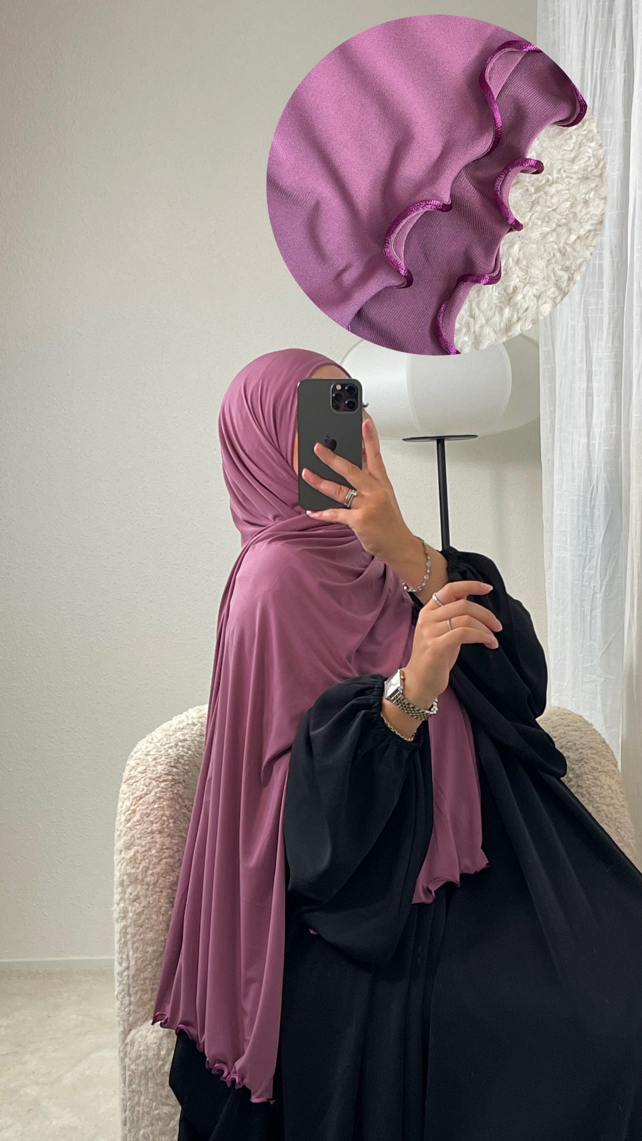 Hijab Jersey Premium Trimmed