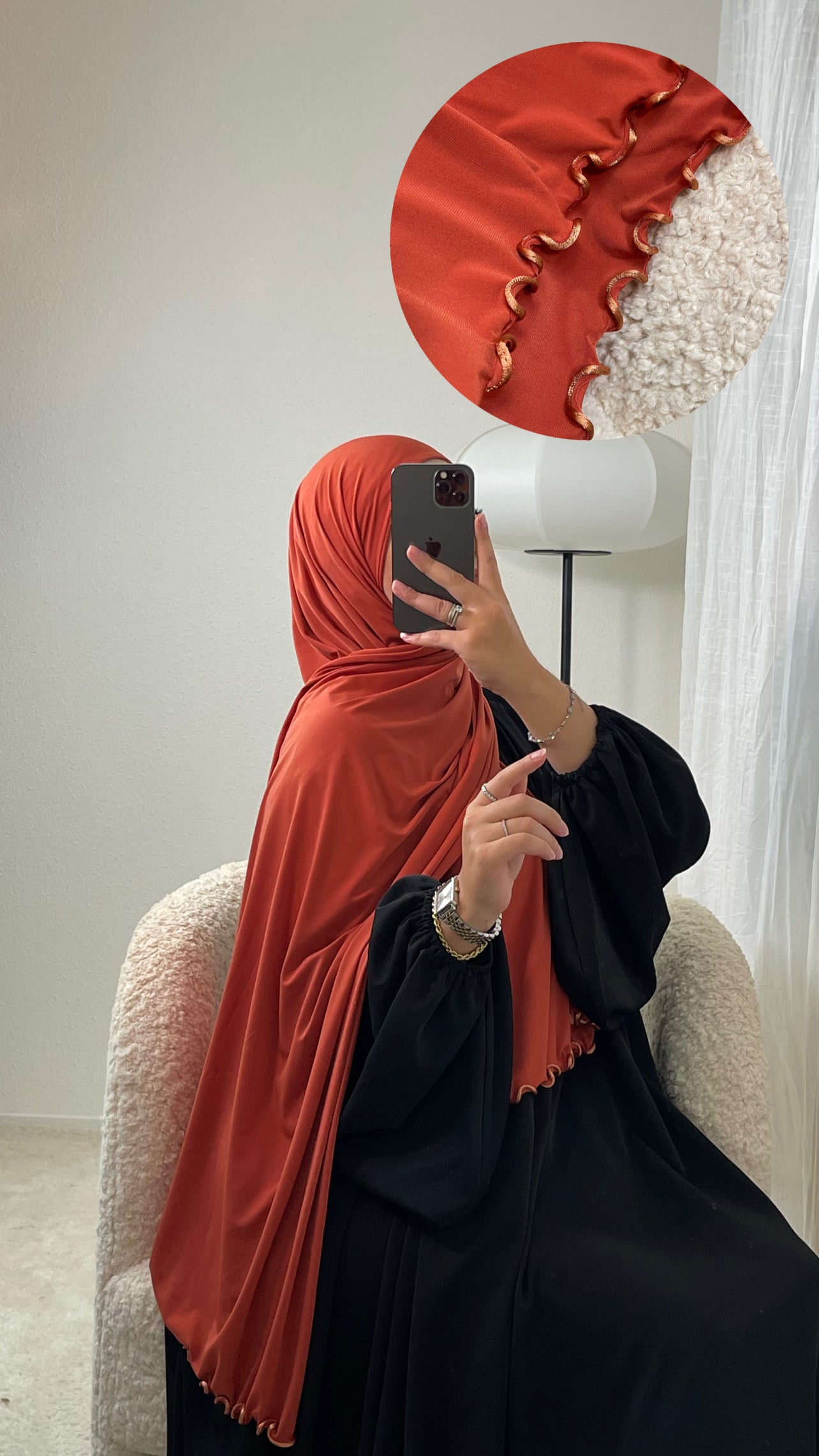 Hijab Jersey Premium Trimmed