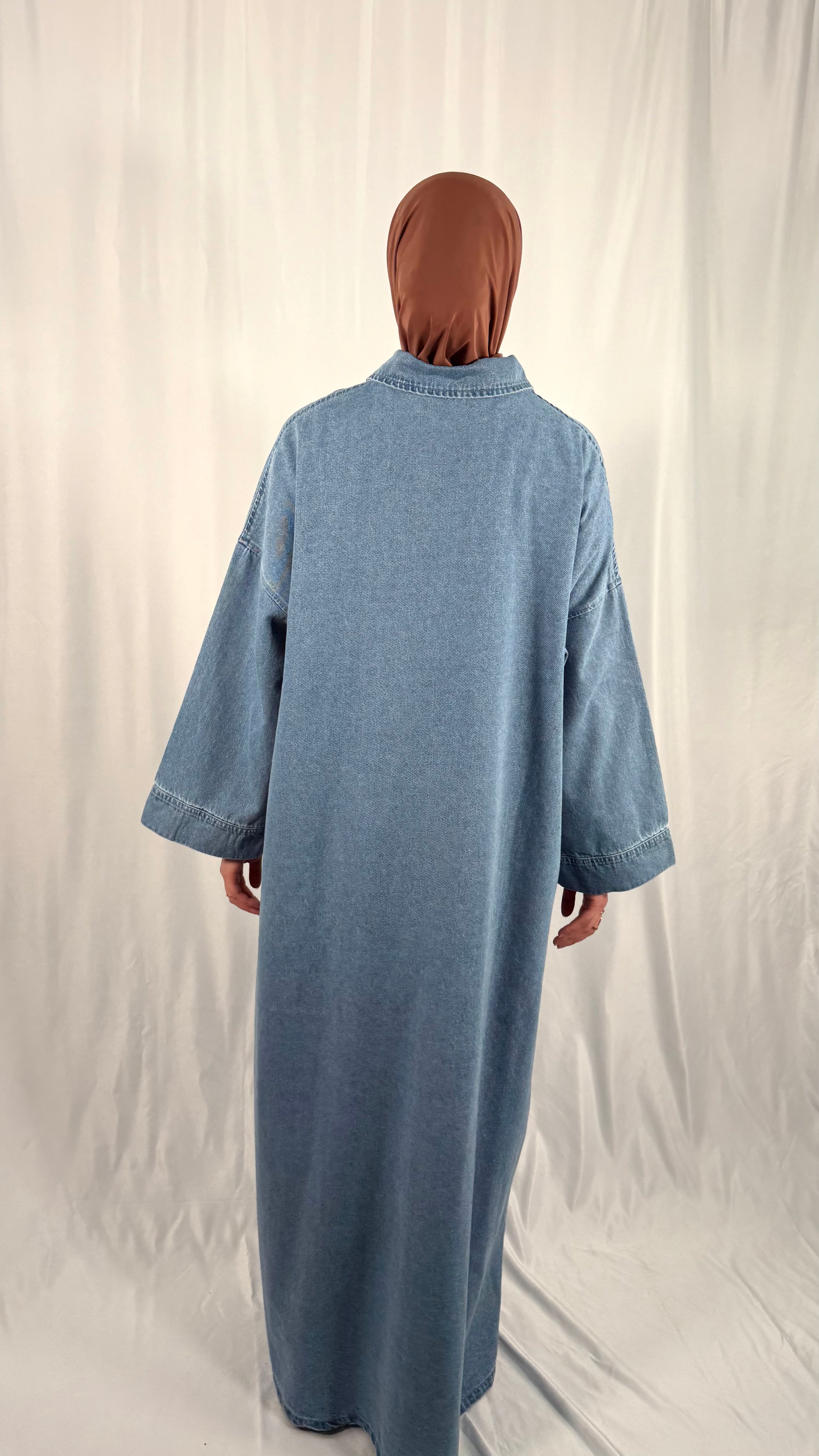 Robe en jeans fermoir