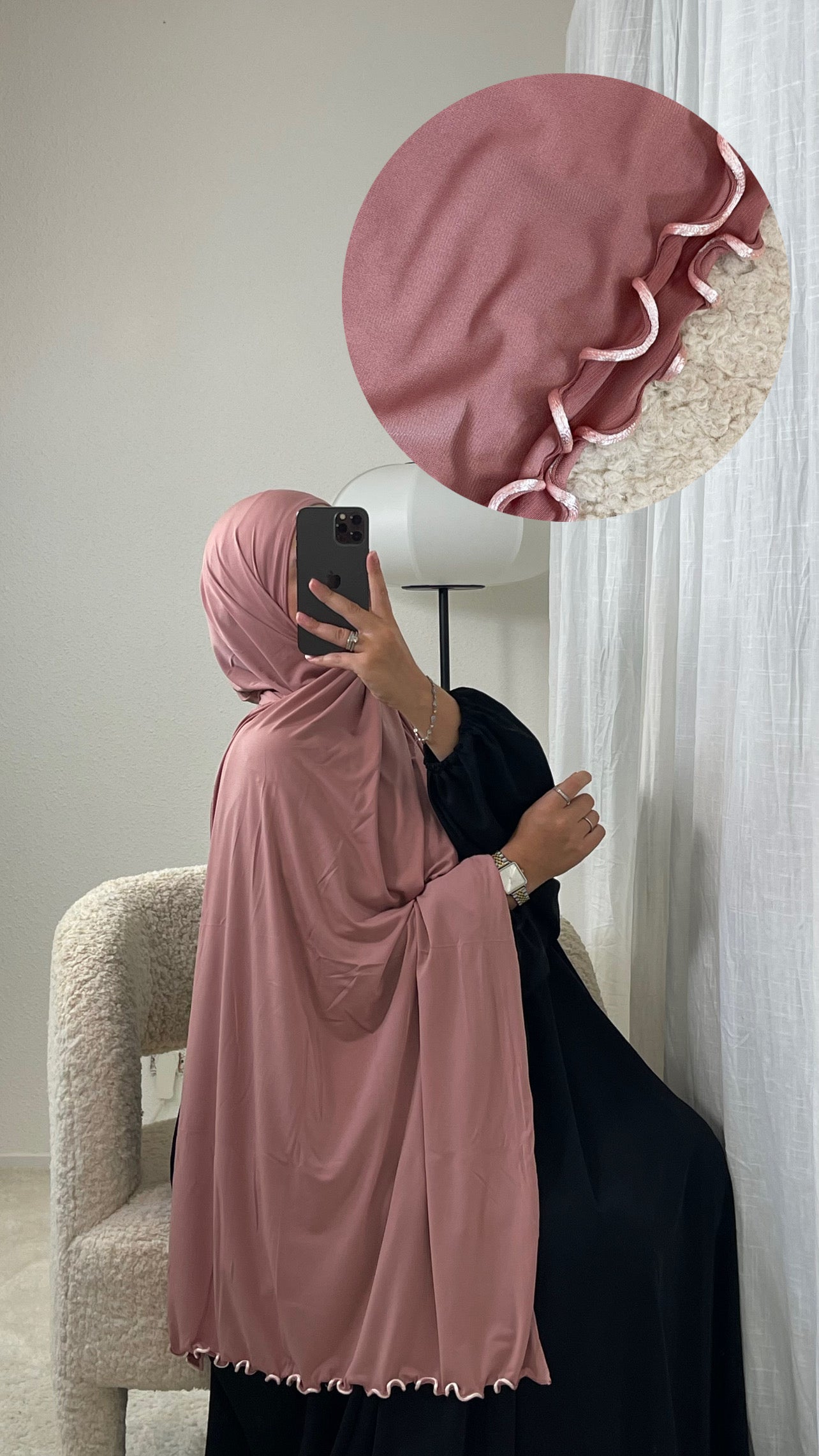 Hijab Jersey Premium Trimmed