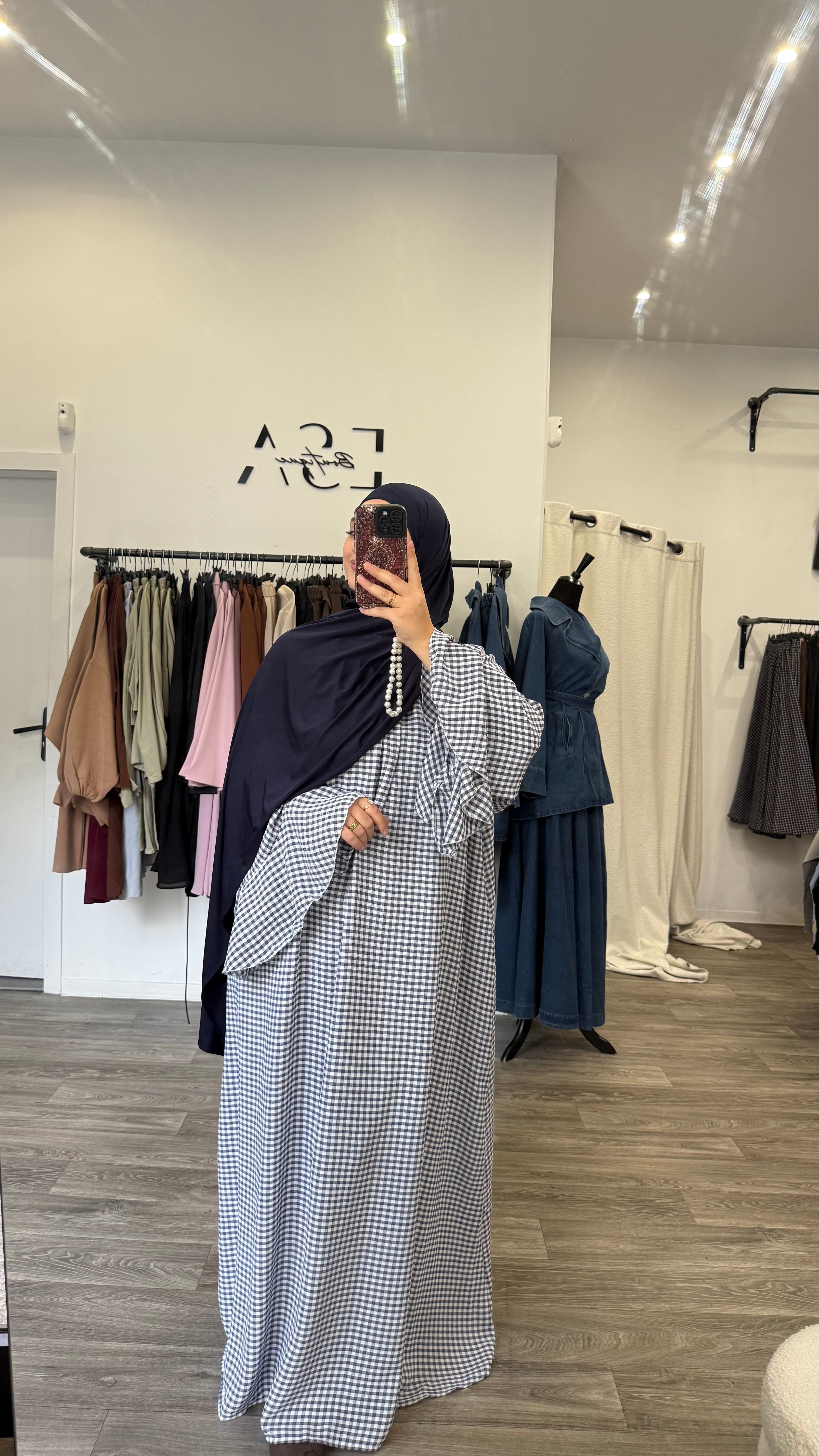Abaya Vichy Élégante