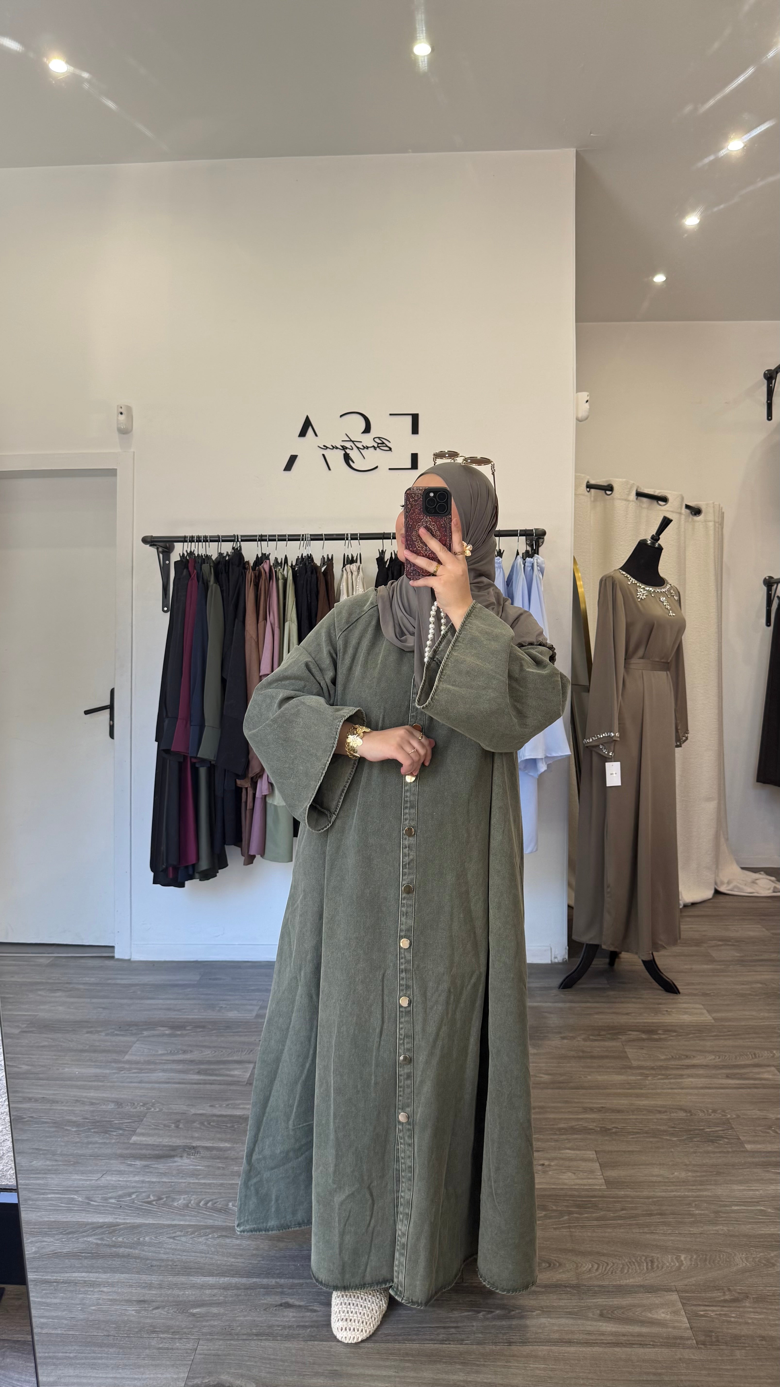Robe jeans boutons