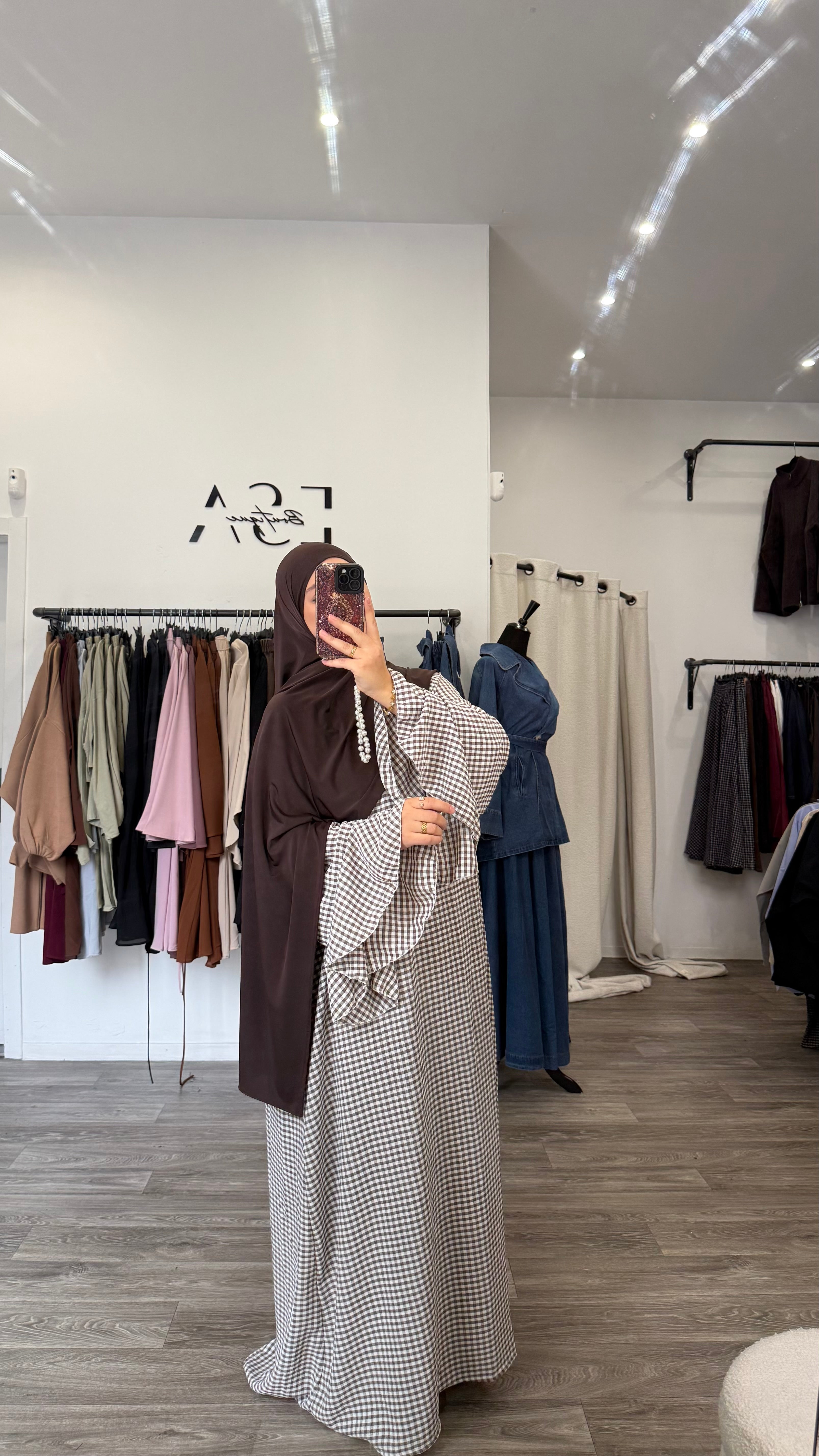 Abaya Vichy Élégante