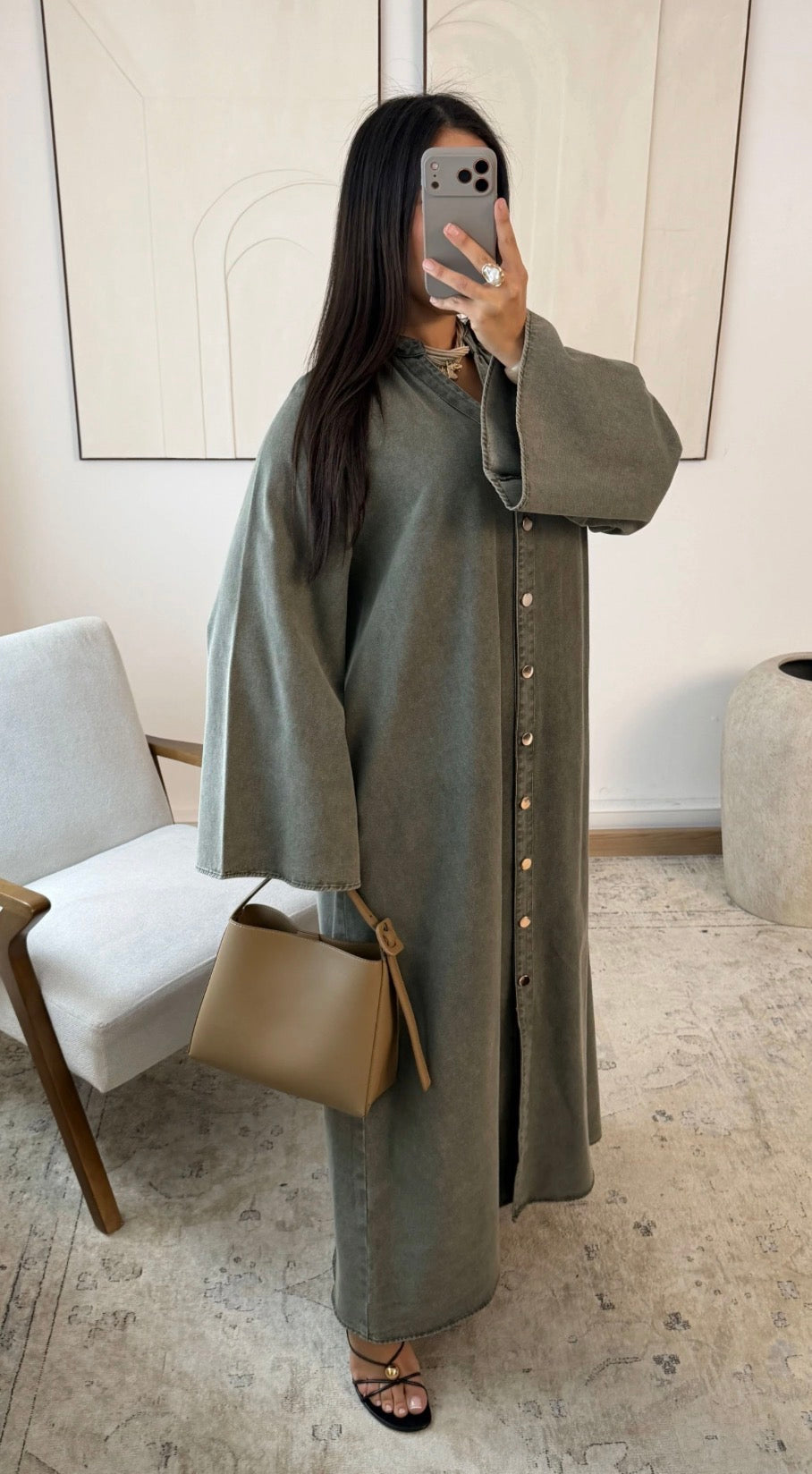Robe jeans boutons