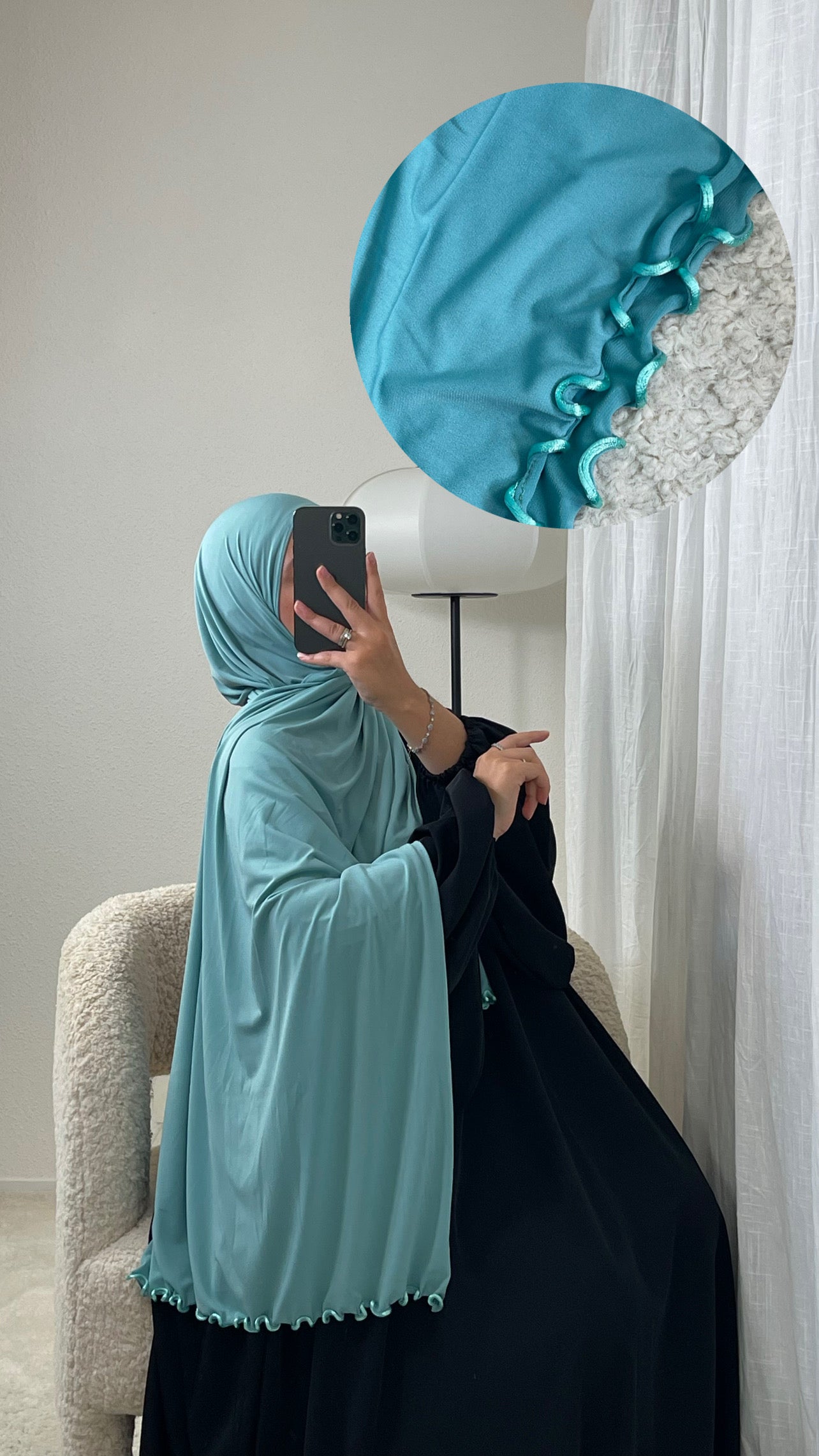 Hijab Jersey Premium Trimmed