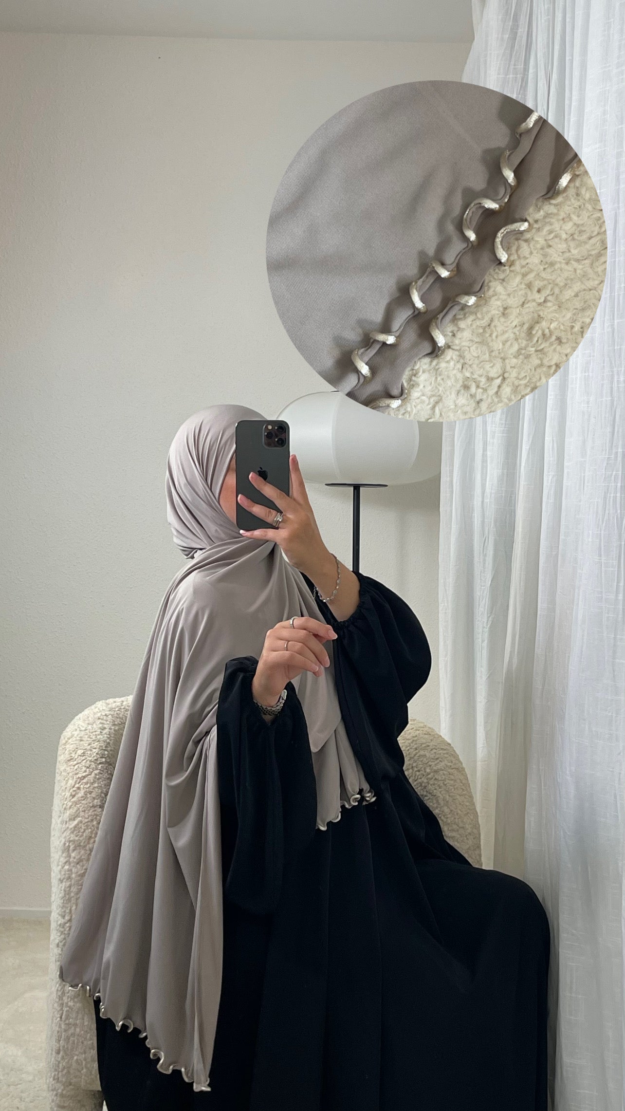 Hijab Jersey Premium Trimmed