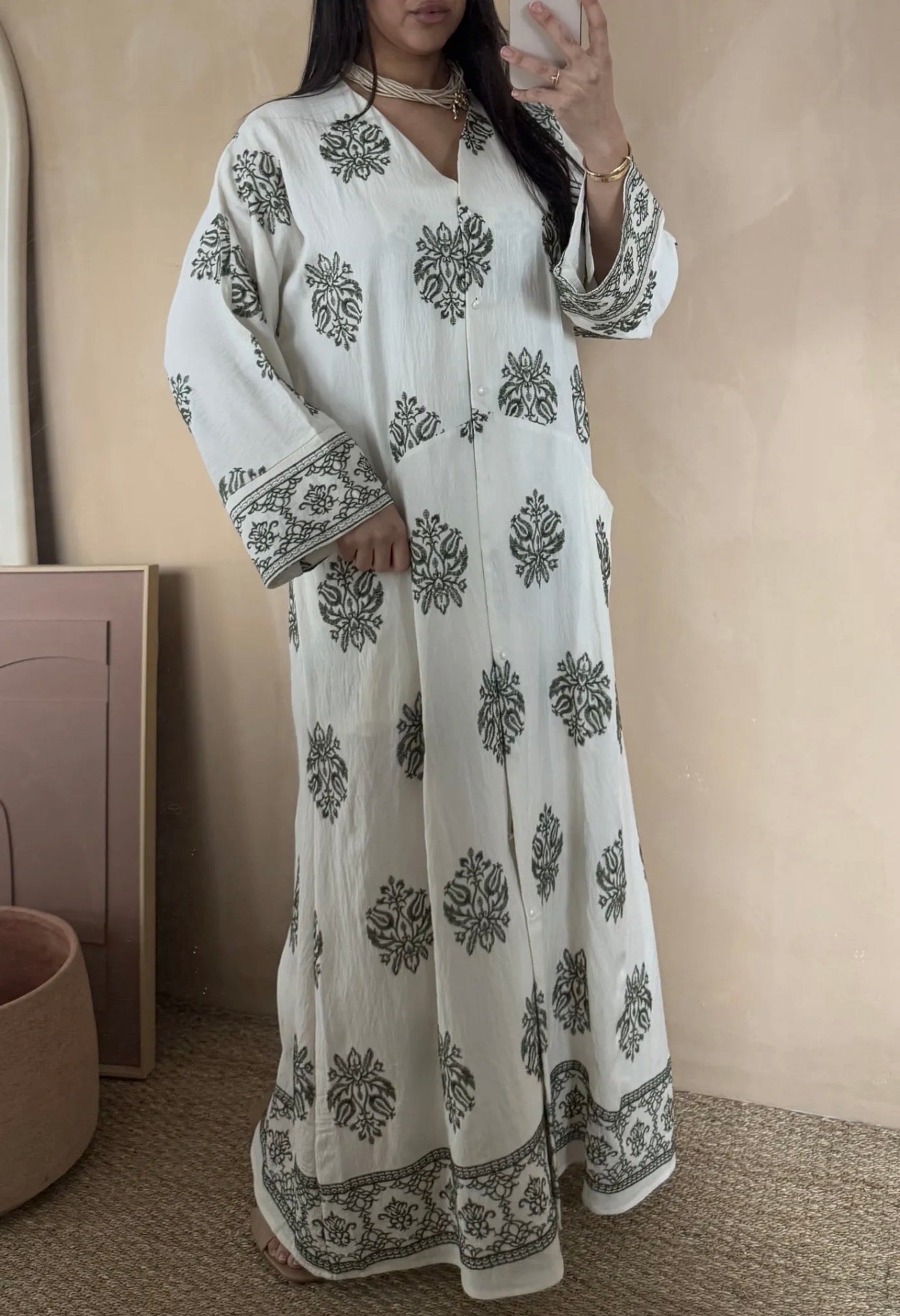 Abaya Brodée Ample