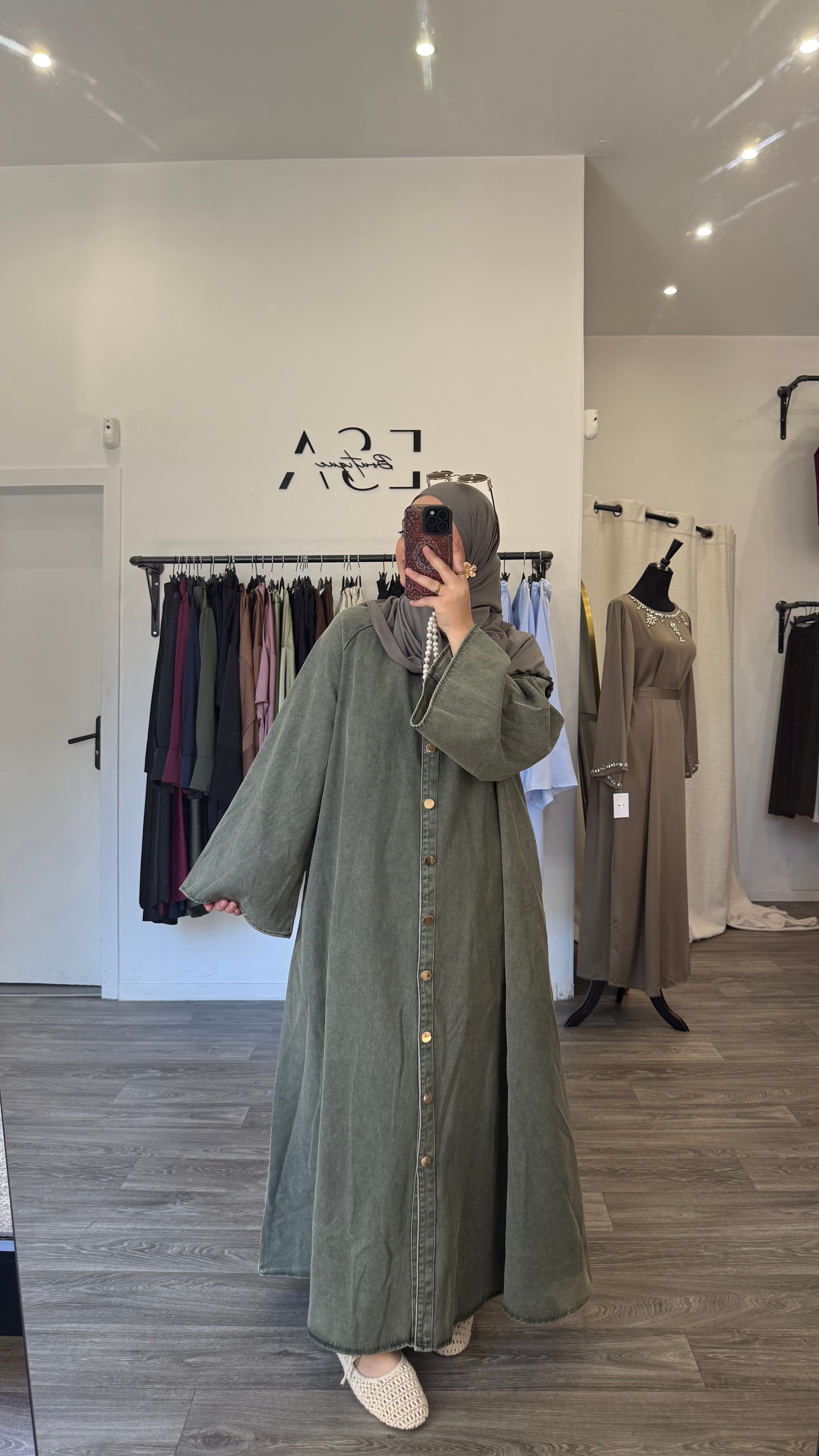 Robe jeans boutons