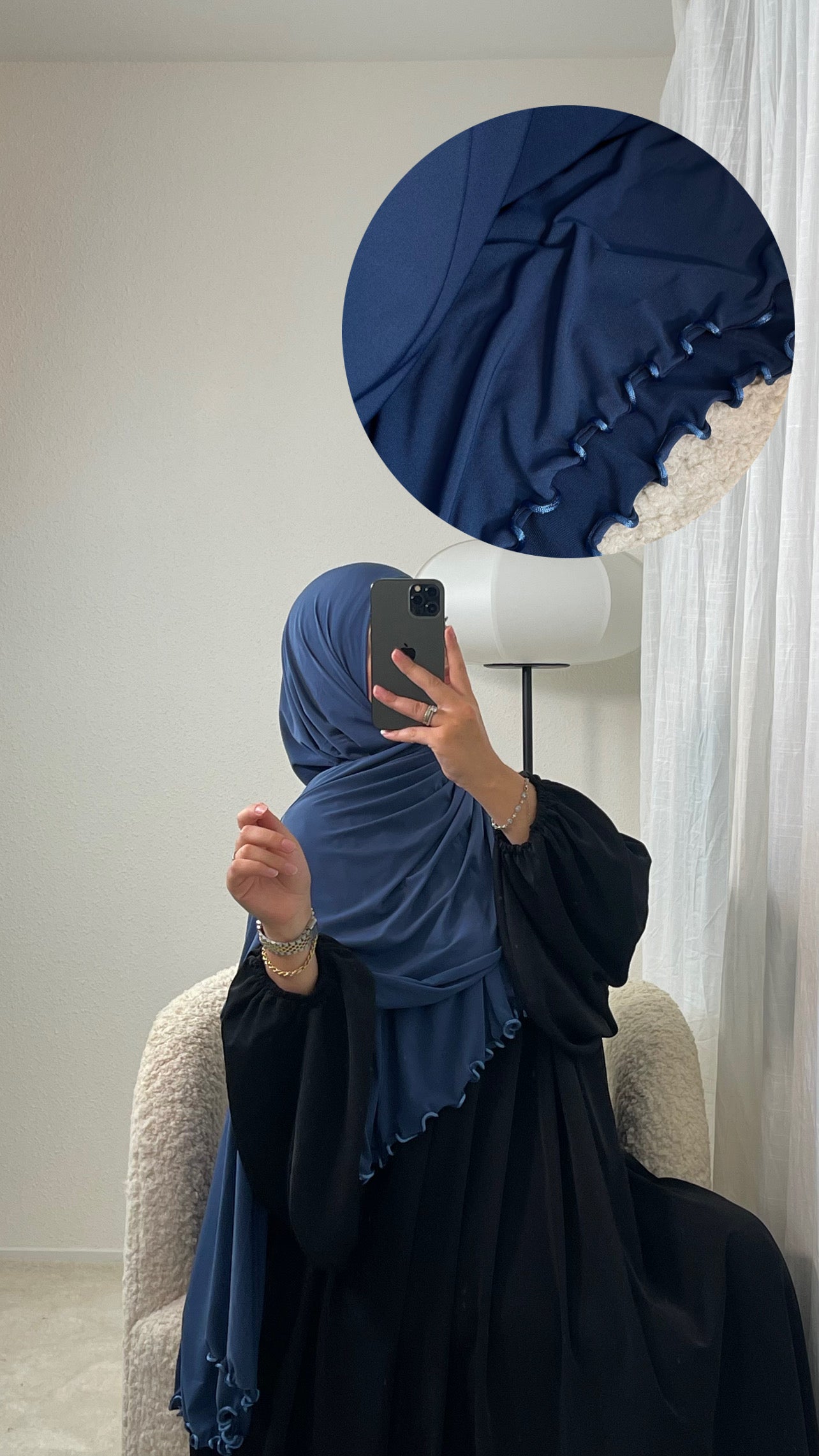 Hijab Jersey Premium Trimmed