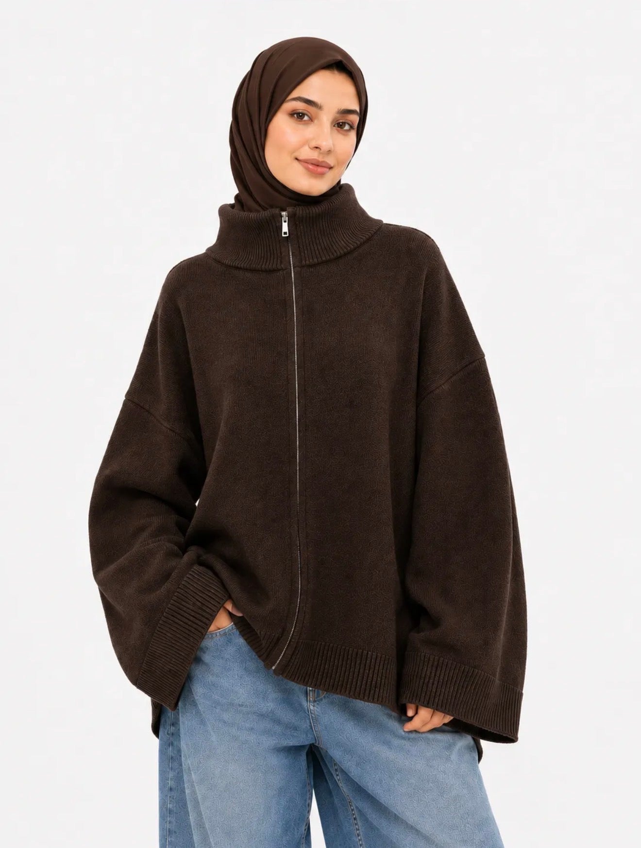 Gilet maille tressé