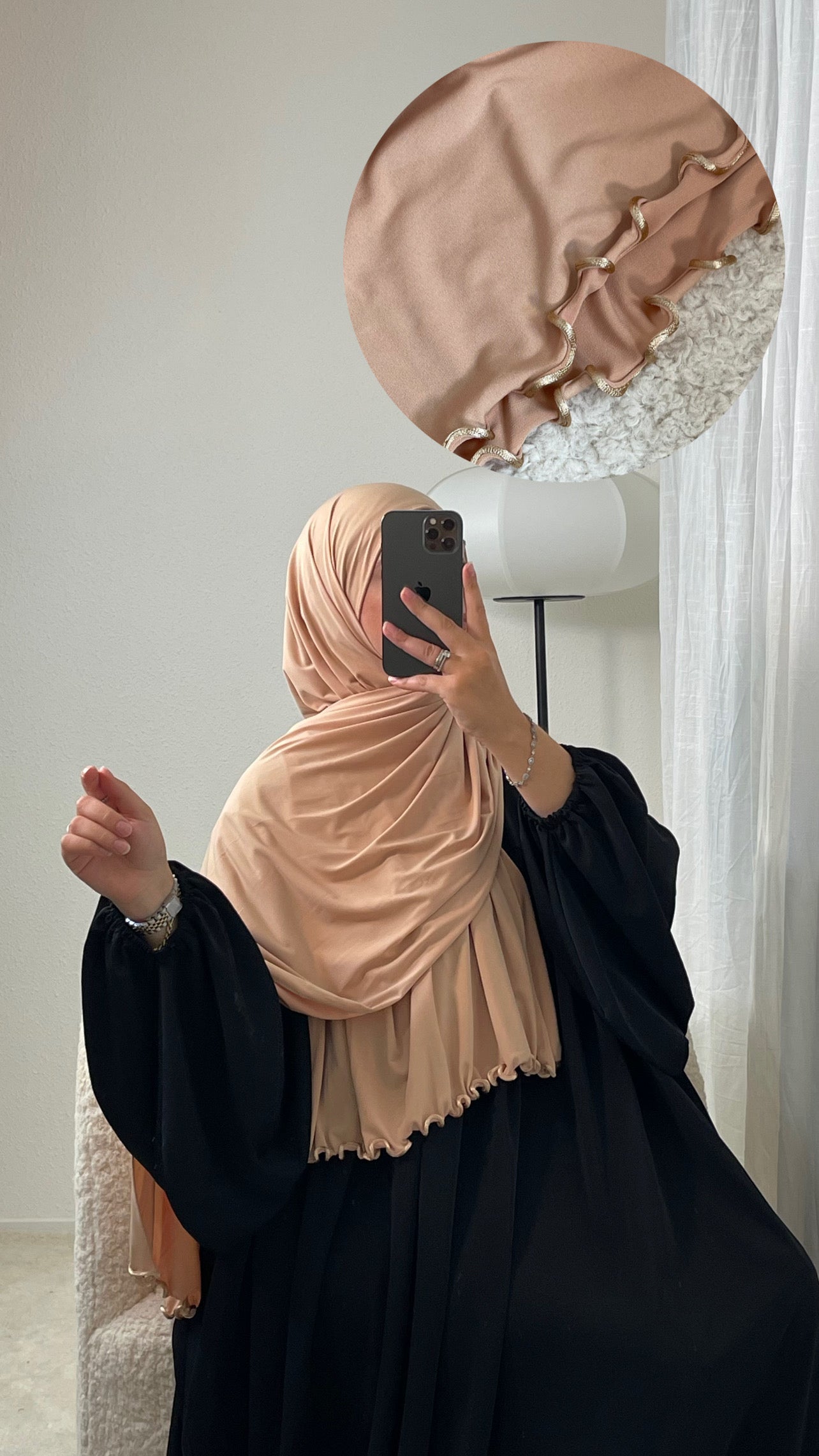 Hijab Jersey Premium Trimmed