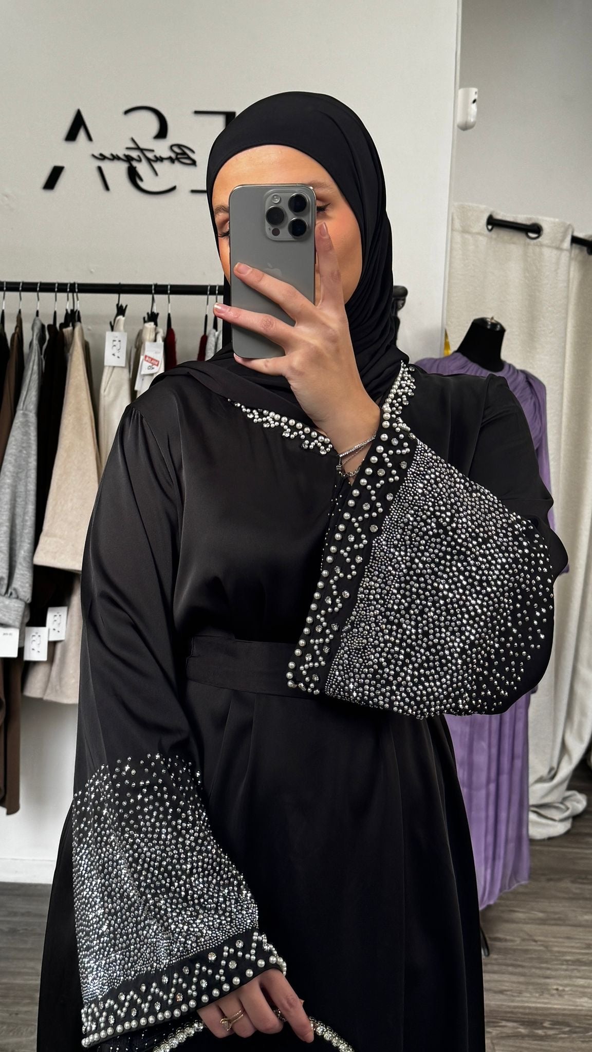 Abaya Perlée