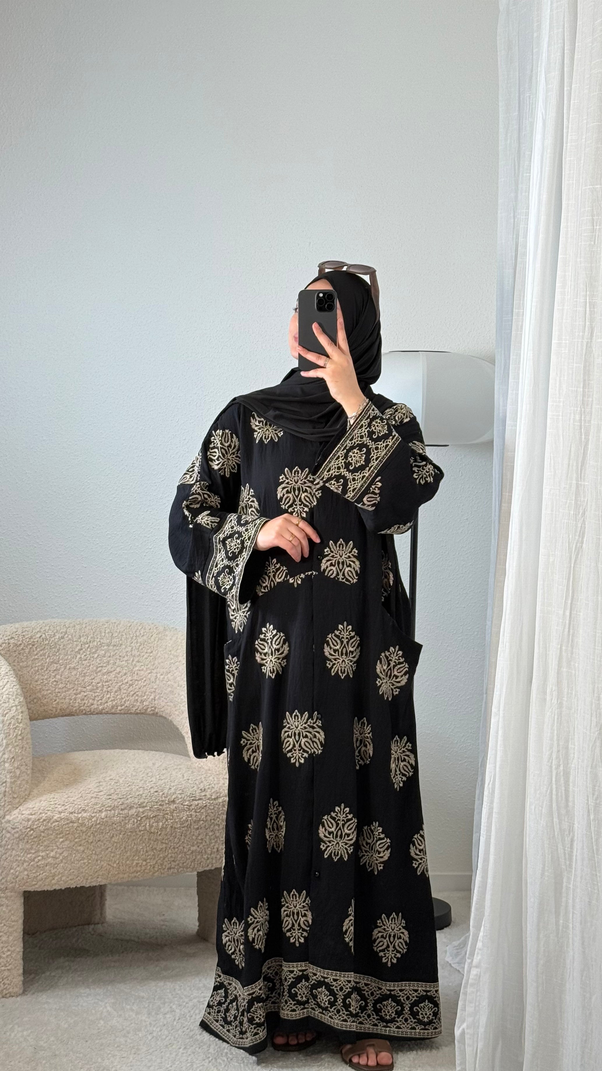 Abaya Brodée Ample