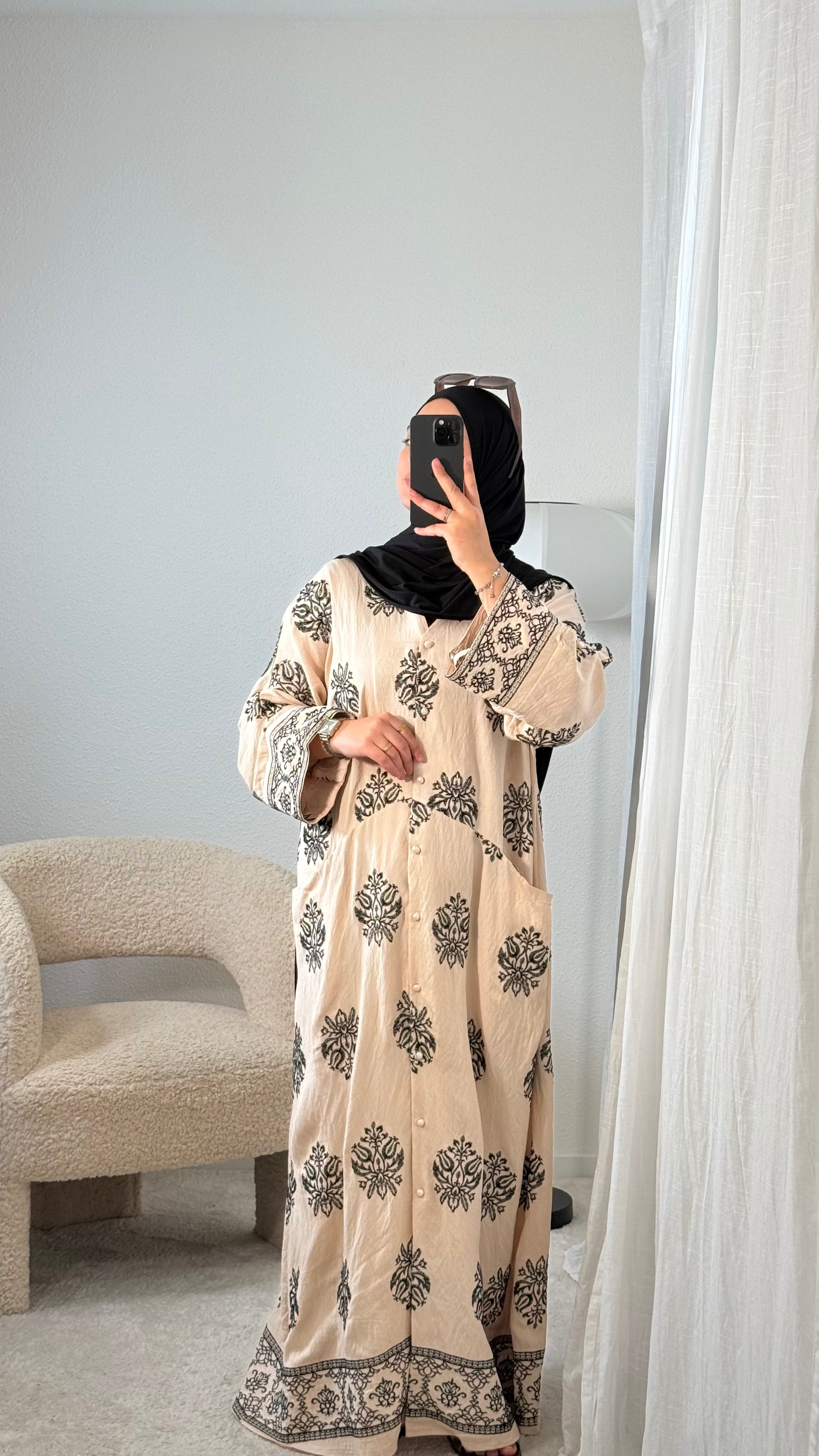 Abaya Brodée Ample