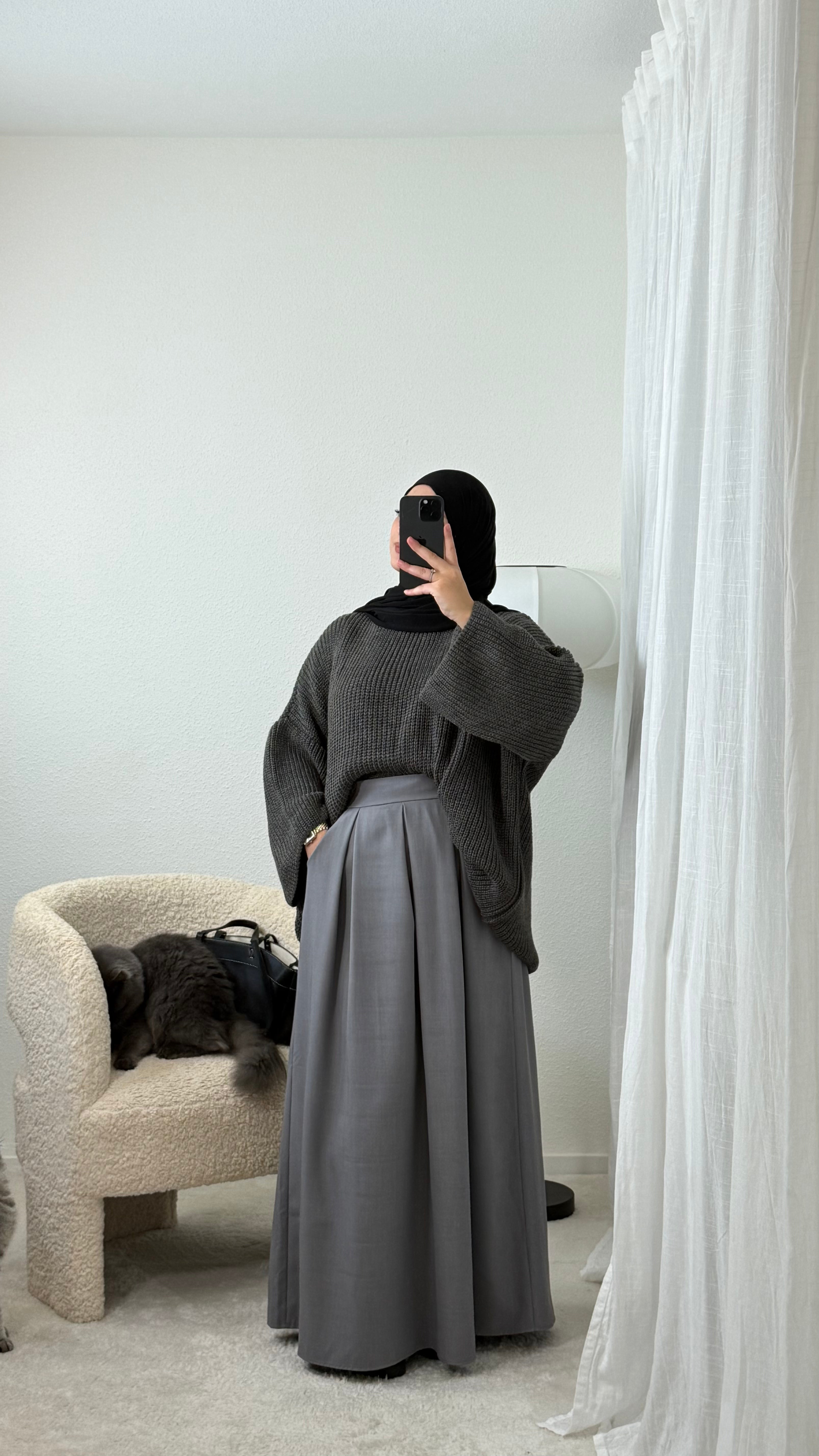 Opaque Trapeze Skirt