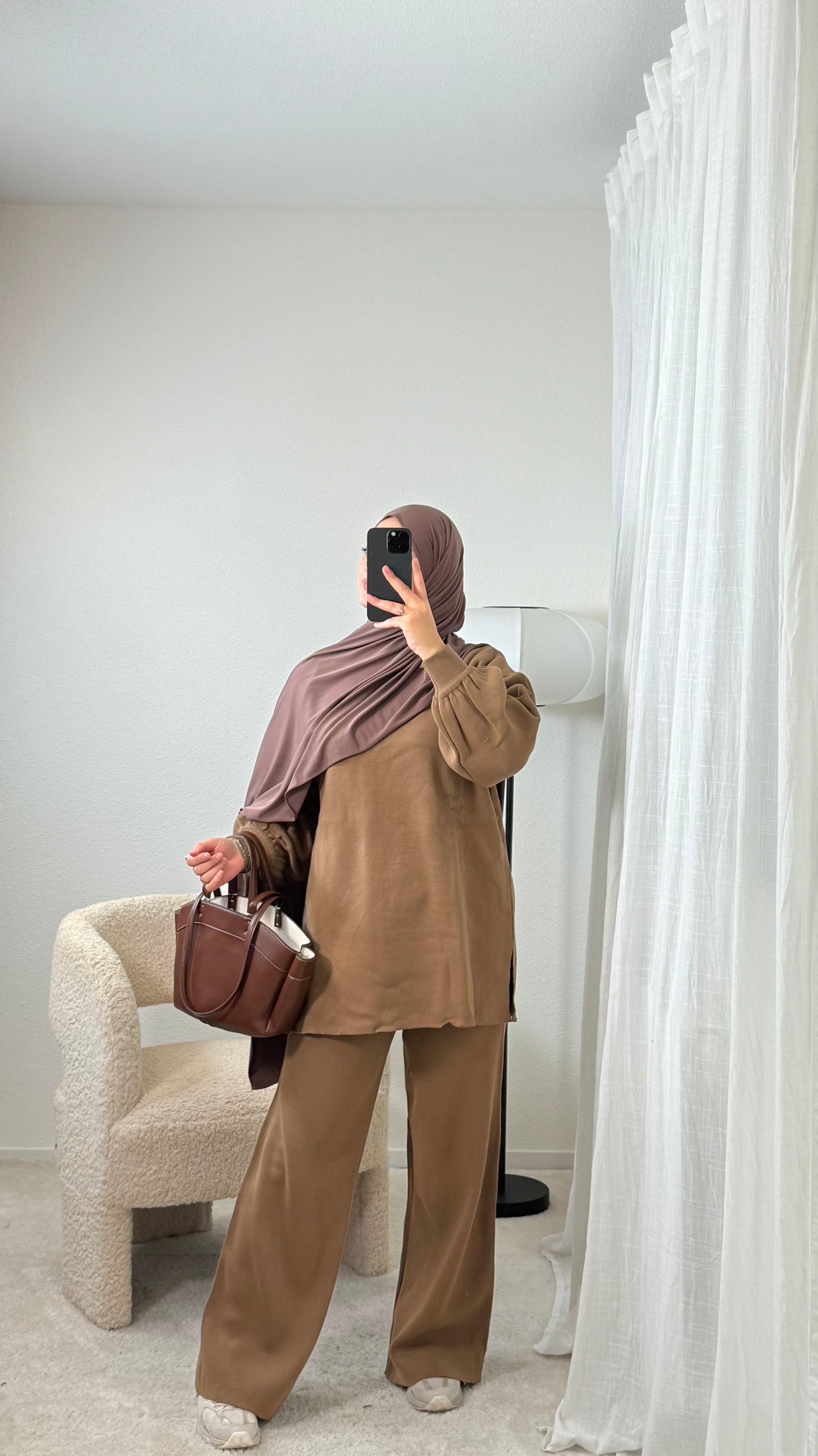 Balloon Sleeve Knit Set