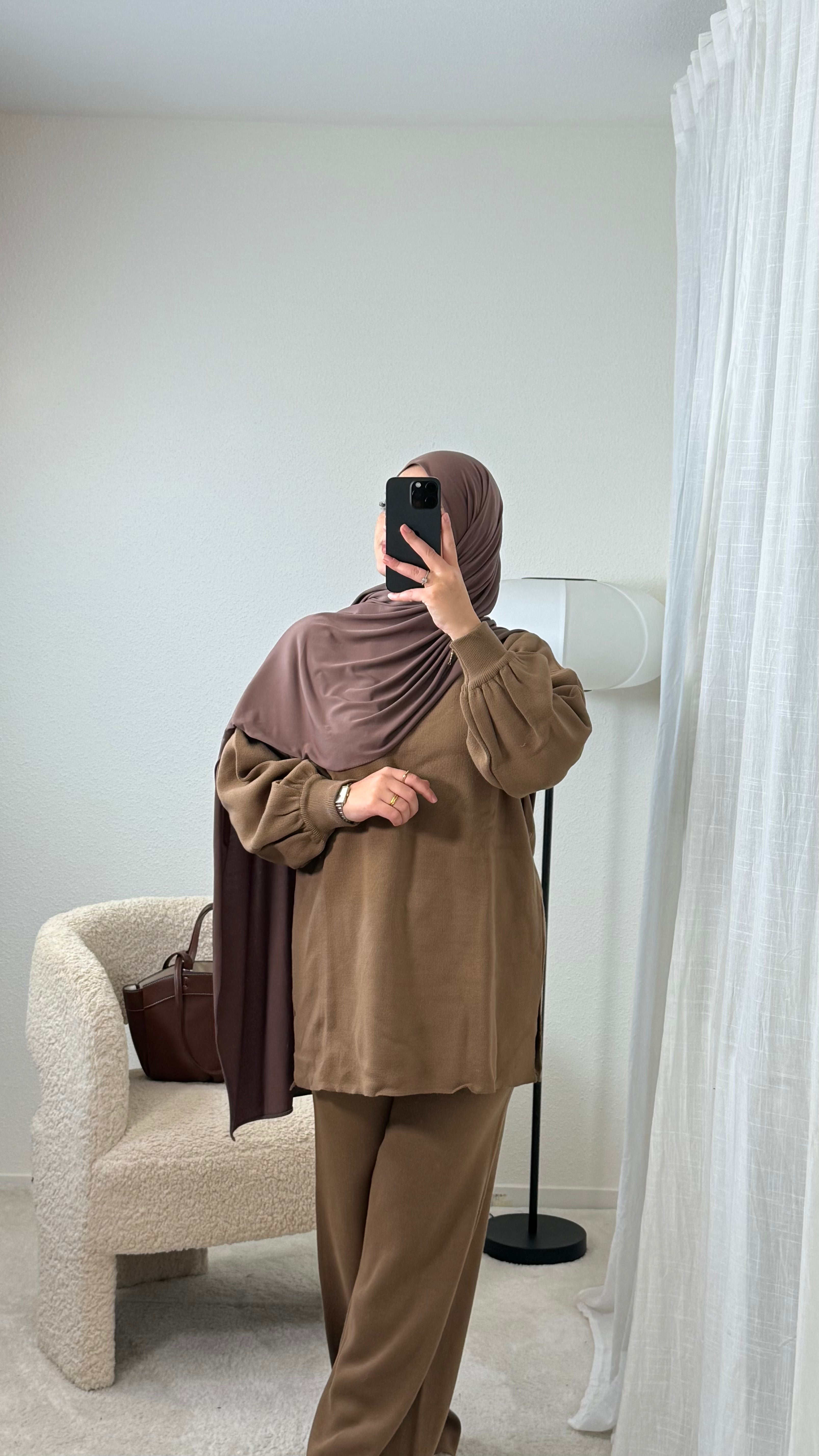 Balloon Sleeve Knit Set