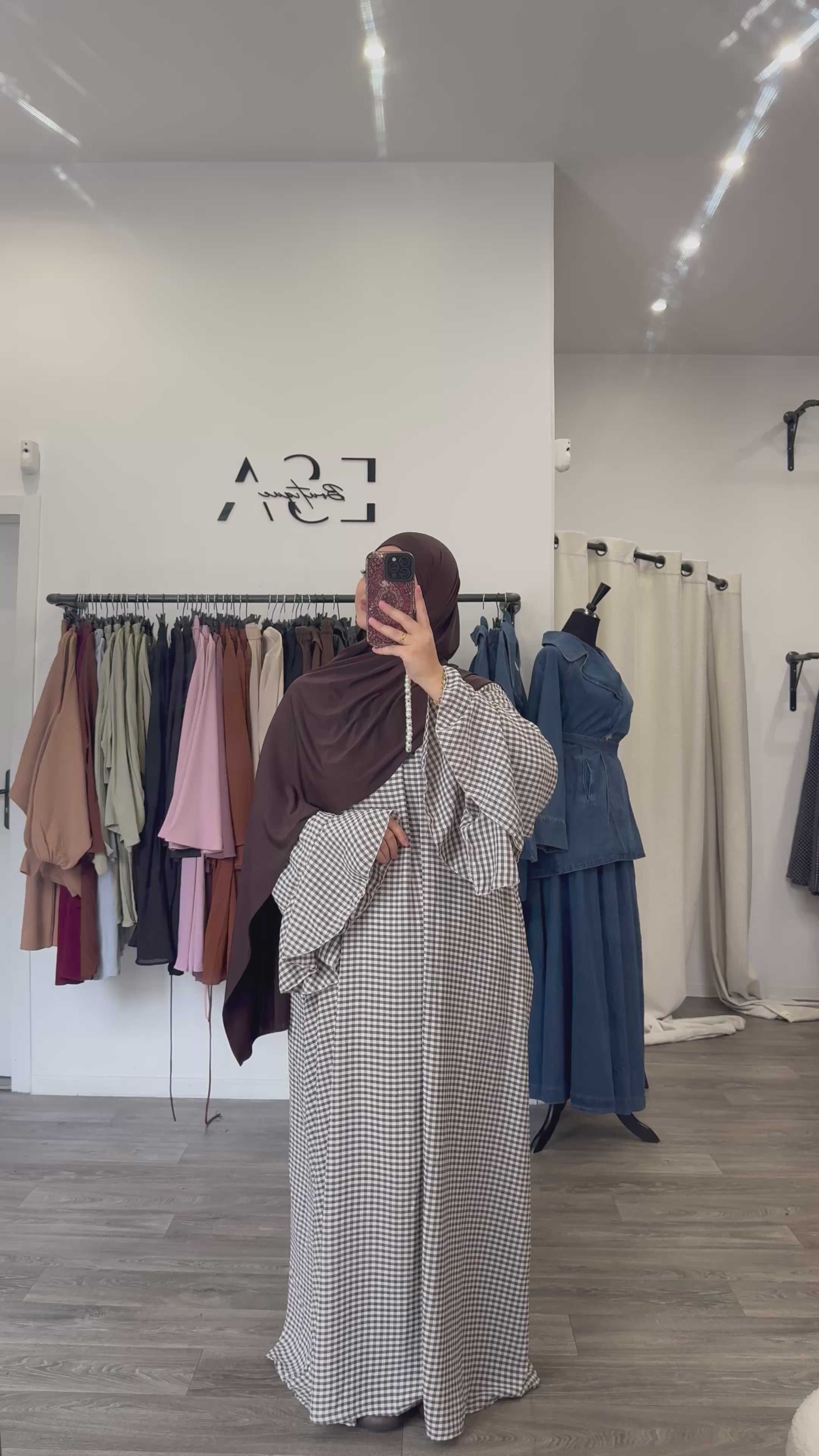 Abaya Vichy Élégante