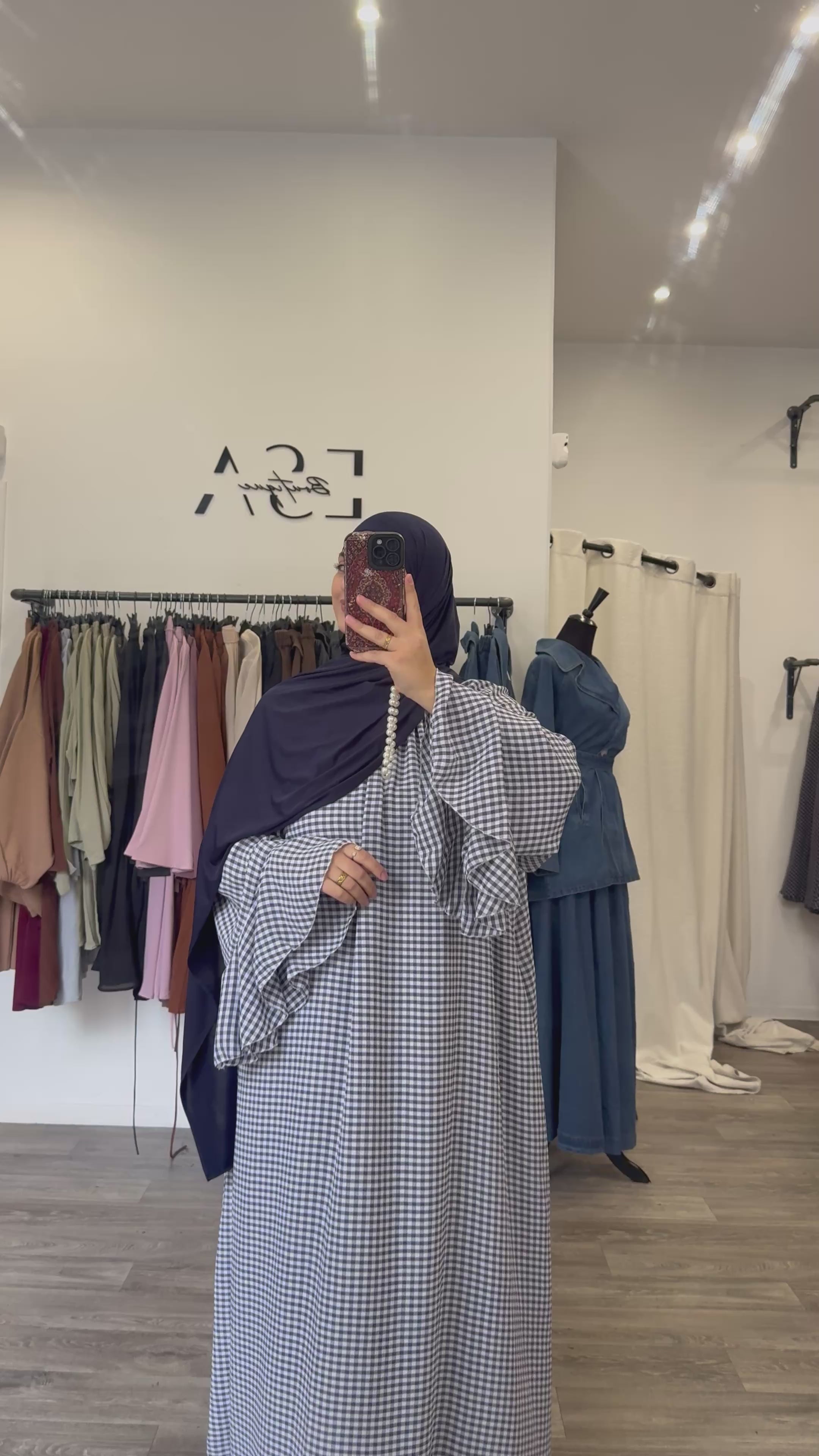 Abaya Vichy Élégante